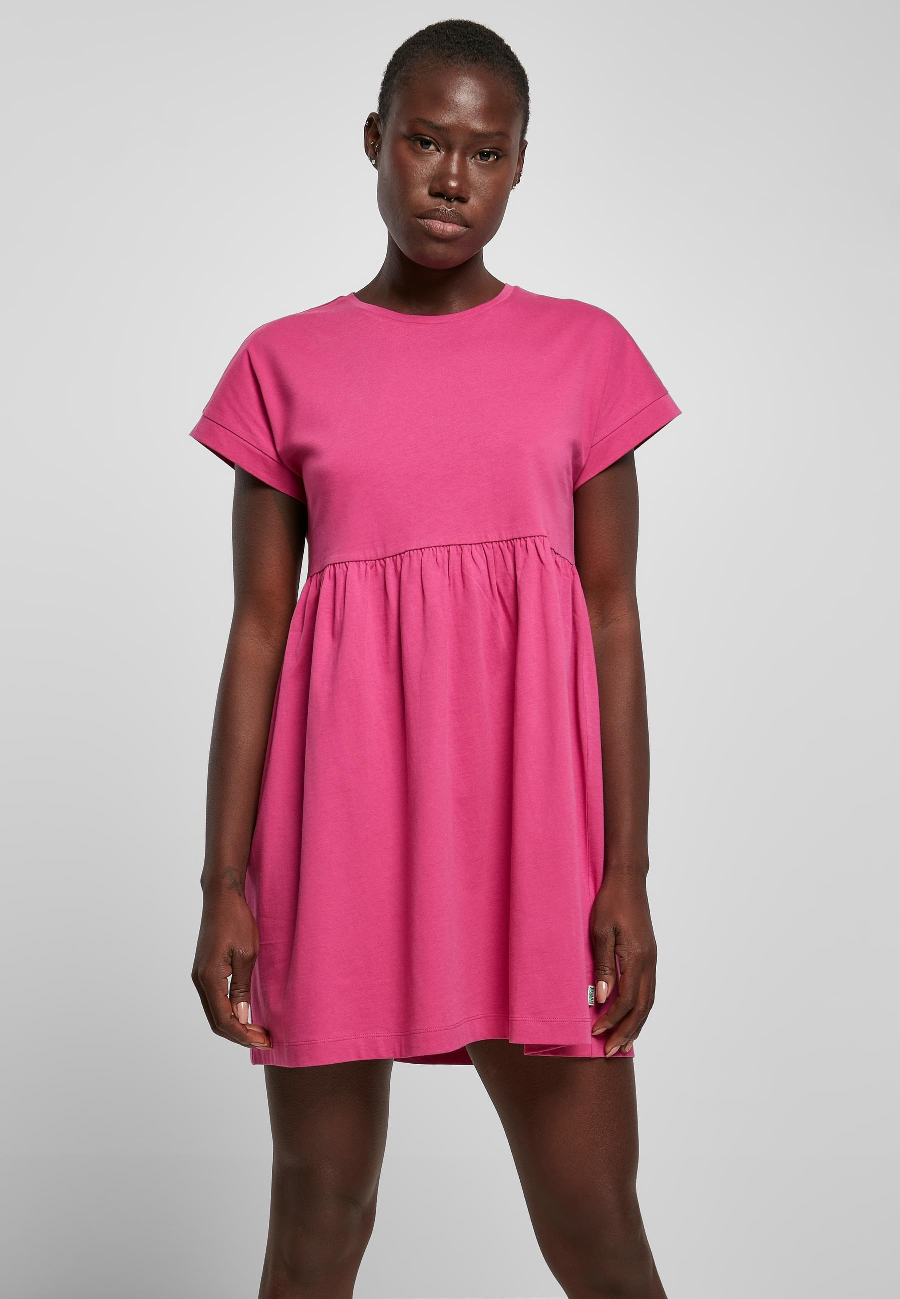 URBAN CLASSICS Shirtkleid »Urban Classics Damen Ladies Organic Empire Valance Tee Dress«, (1 tlg.)
