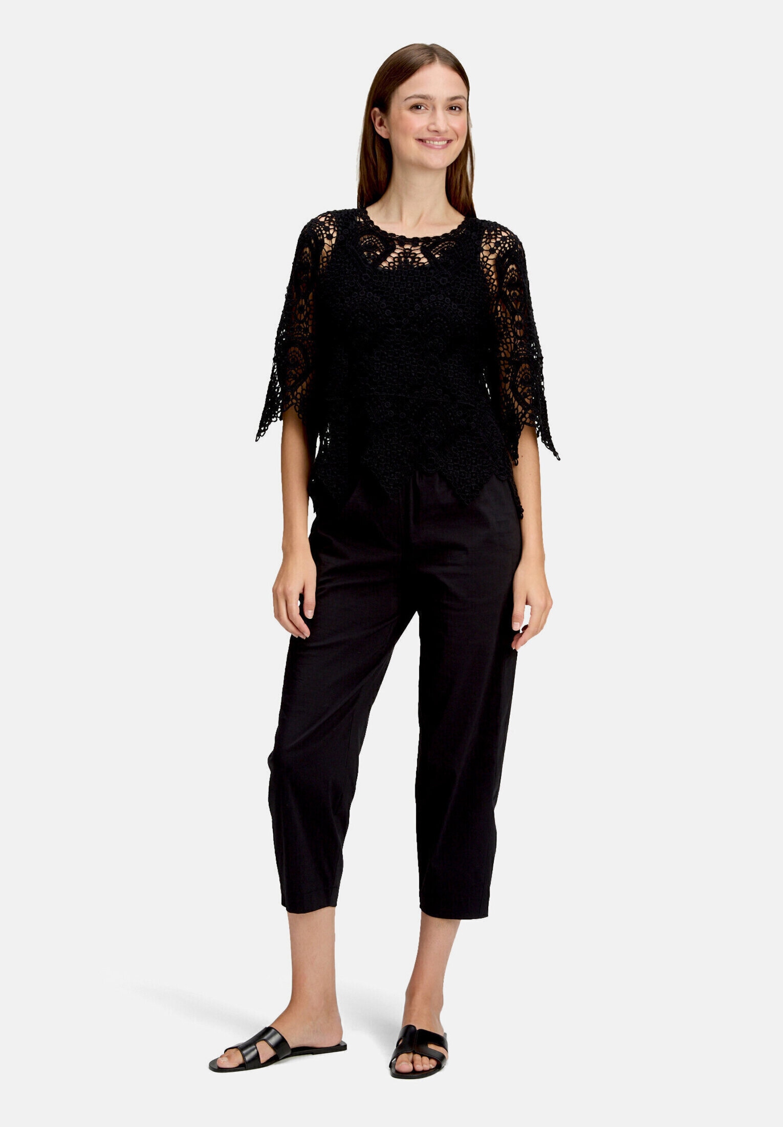 Betty&Co Kurzarmshirt "Damen mit Lochmuster" 1 tlg.