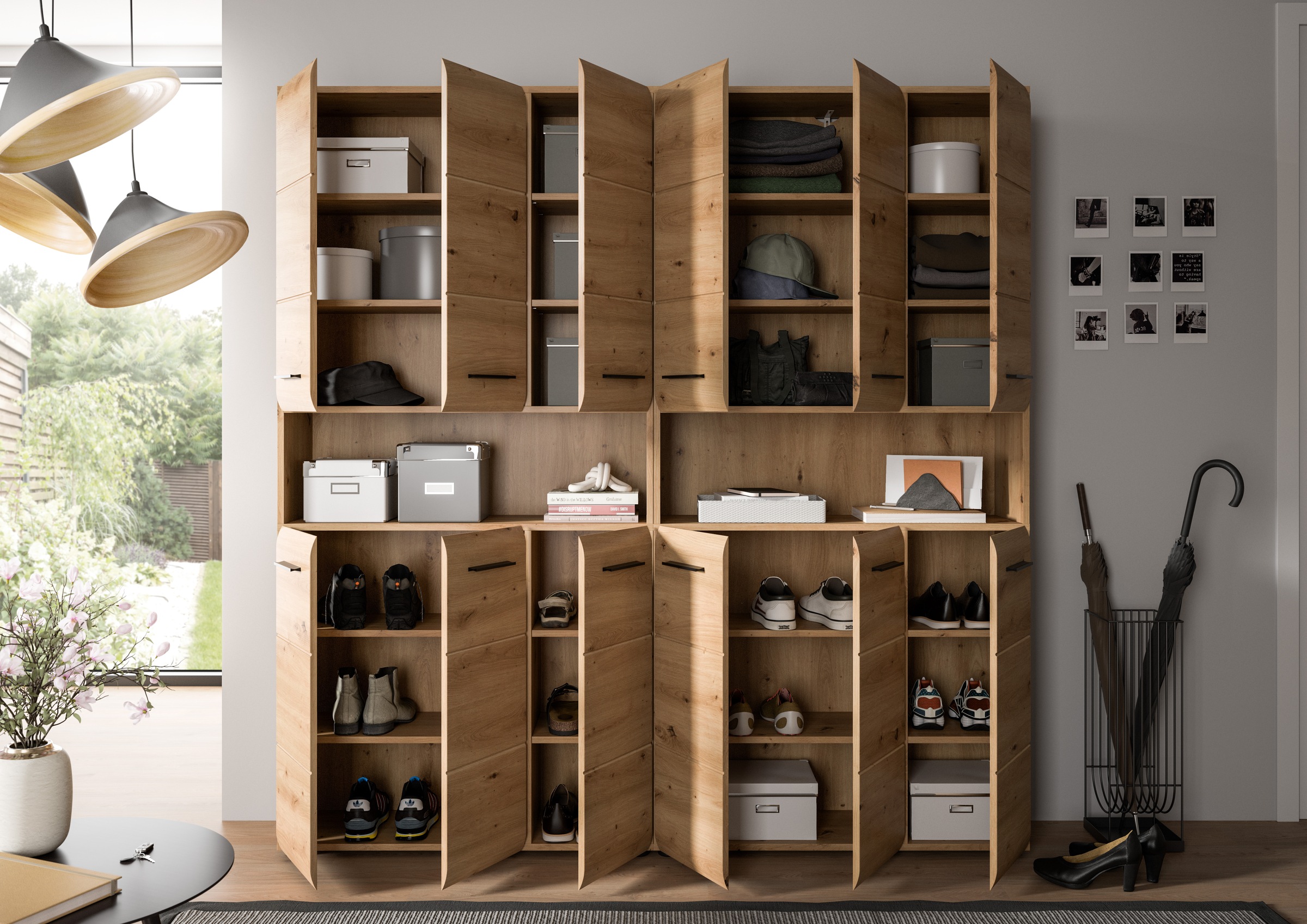 INOSIGN Badezimmer-Set, (Set, 2 St.), Florenz, Badkombination 2-tlg. Artisan Oak NB, Mehrzweckschränke