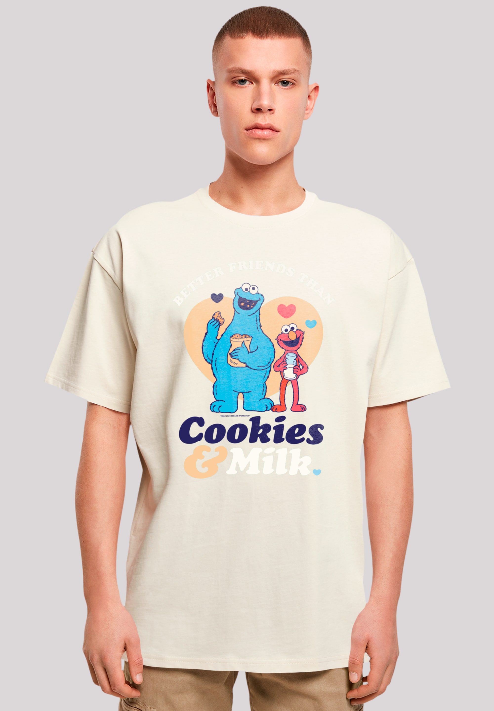 F4NT4STIC T-Shirt "Sesamstraße Cookies & Milk", Premium Qualität, Weihnacht günstig online kaufen