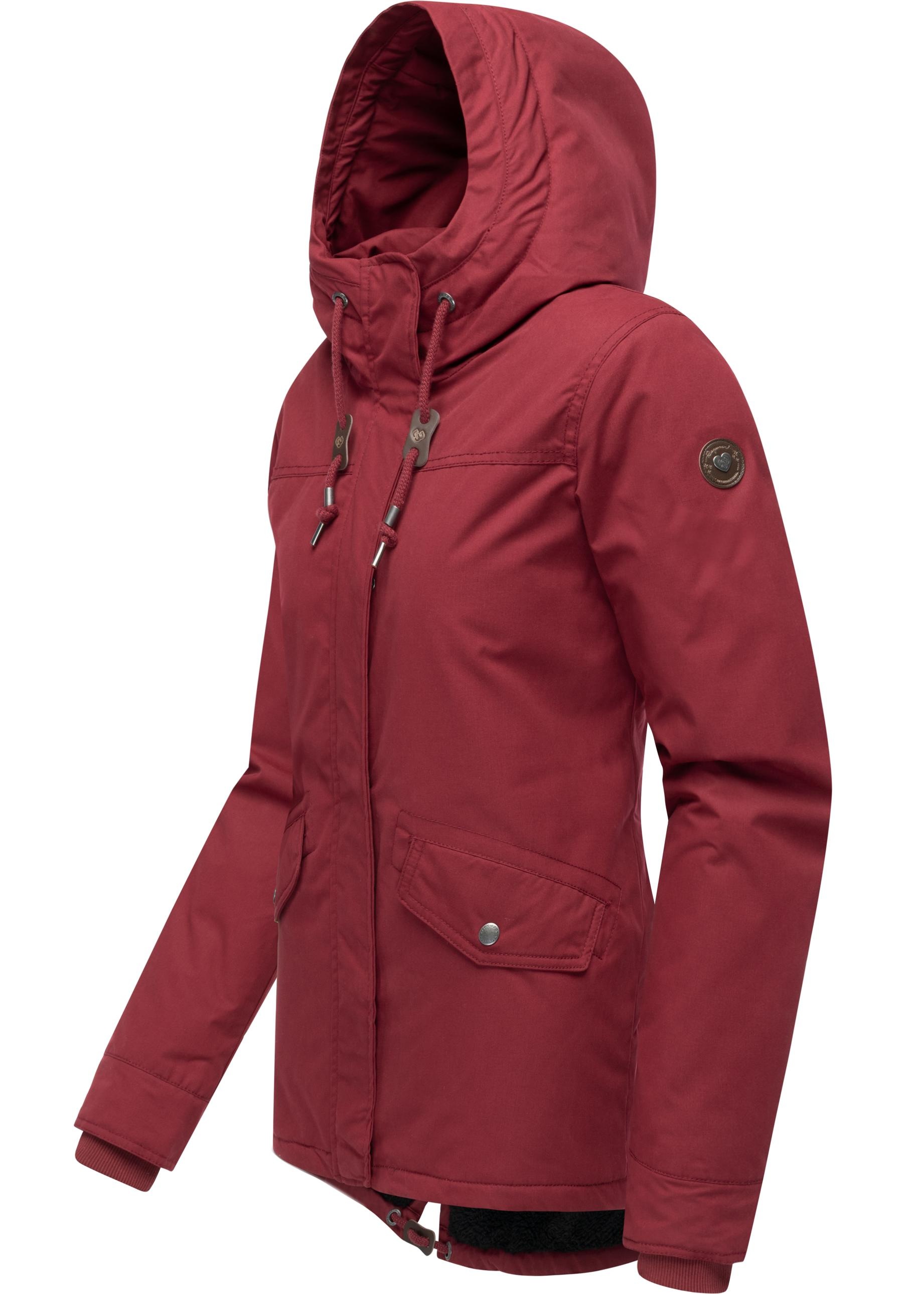 Ragwear Winterjacke »Parkker Warm YOUMODO«, mit Kapuze, Winter Parka mit kuscheligem Teddy-Innenfutter