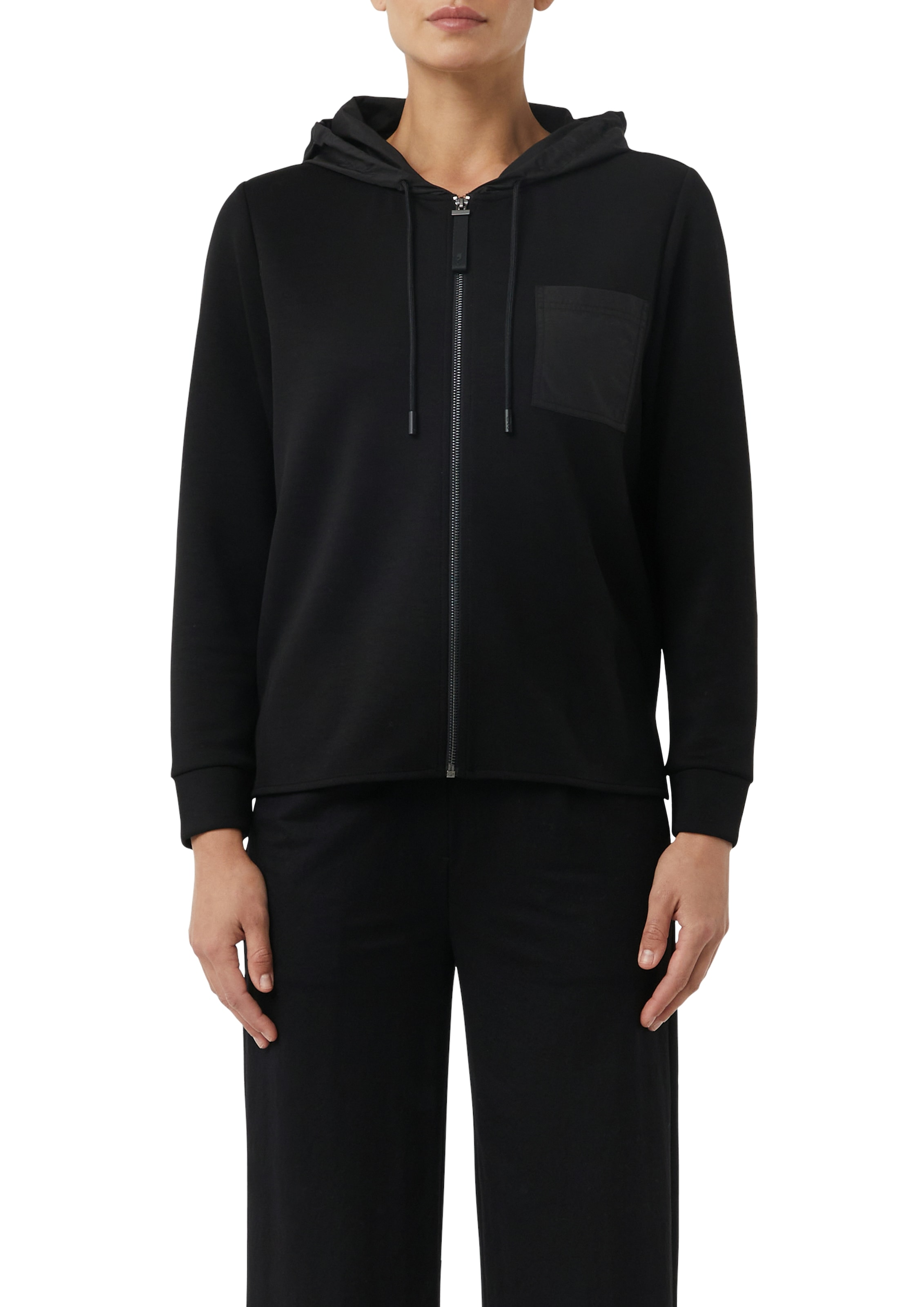 comma casual identity Kapuzensweatjacke, mit aufgesetzter Brusttasche günstig online kaufen