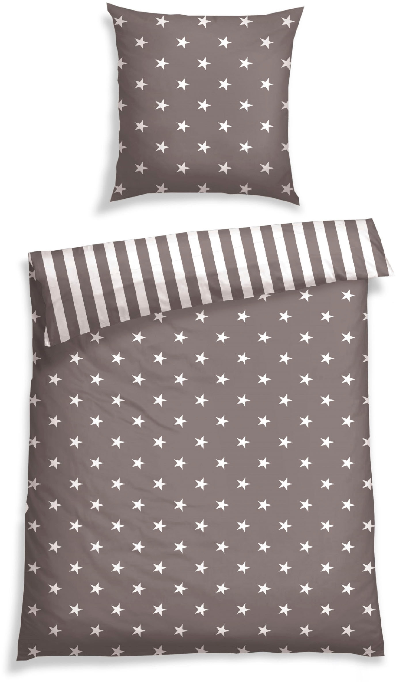 Schiesser Wendebettwäsche "Stars & Stripes aus weicher Baumwolle mit Sterne günstig online kaufen