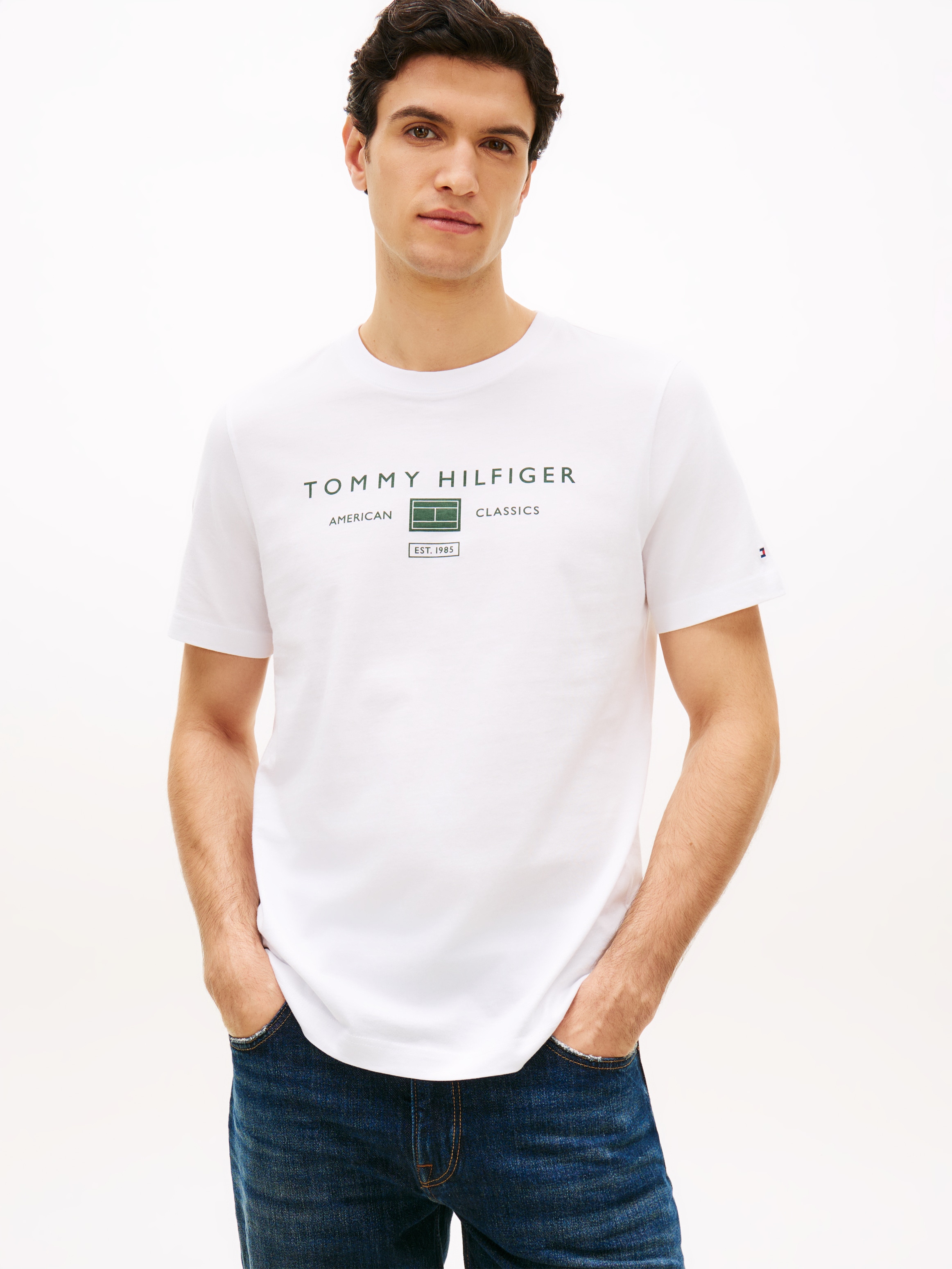 Tommy Hilfiger T-Shirt »BRAND LOVE MONO STACK« aus Jersey mit Logo