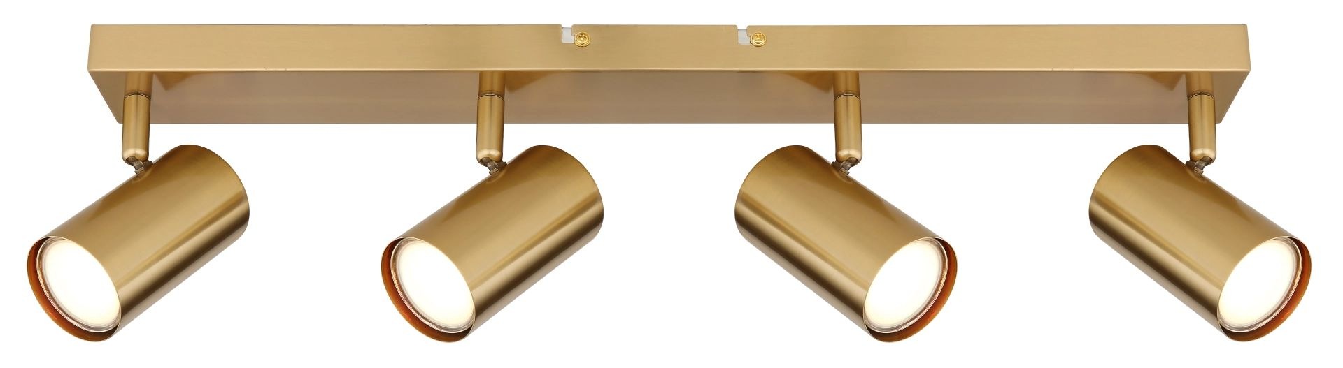 GLOBO LIGHTING Deckenstrahler »ROBBY«, Leuchtmittel GU10 | ohne Leuchtmittel, goldfarben gebürstet