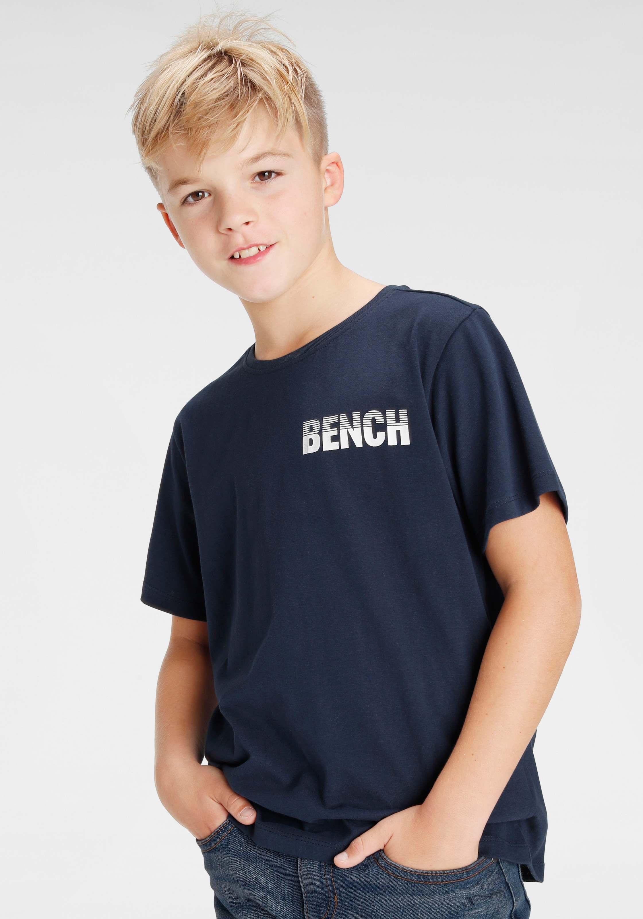 Bench. T-Shirt »Basic«, (Packung, 2 für BAUR online | Jungen tlg.), kaufen