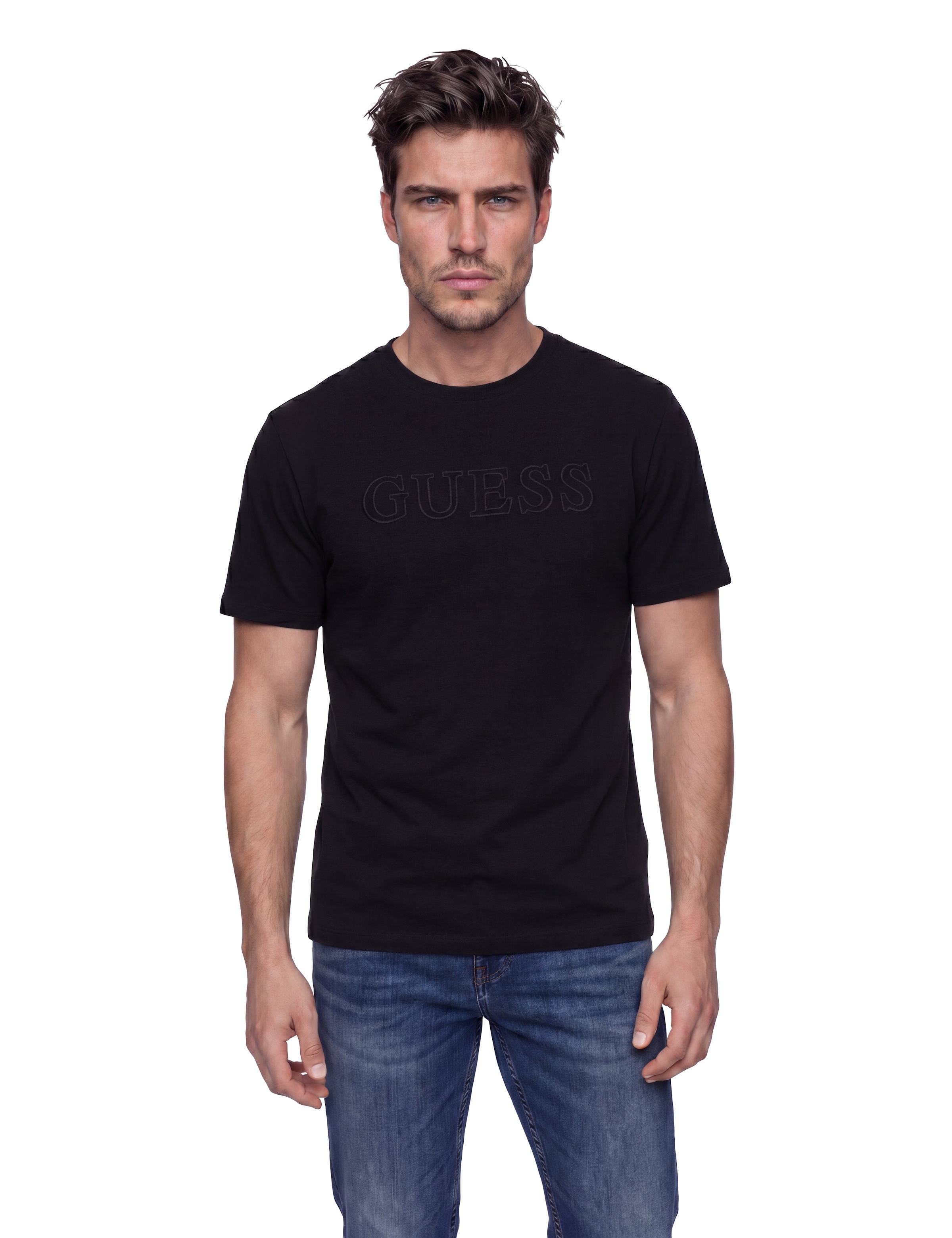 Guess T-Shirt »ALPHY« Regular Fit, Logo-Druck