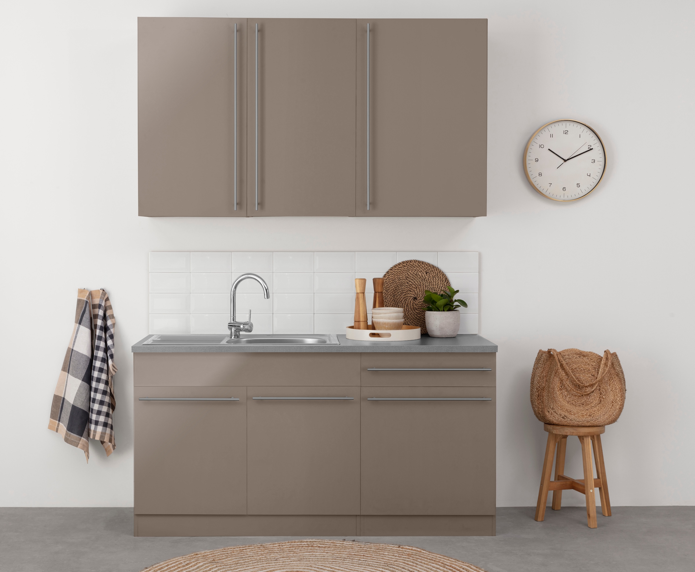 wiho Küchen Pantryküche »Chicago«, ohne E-Geräte, Breite 160 cm