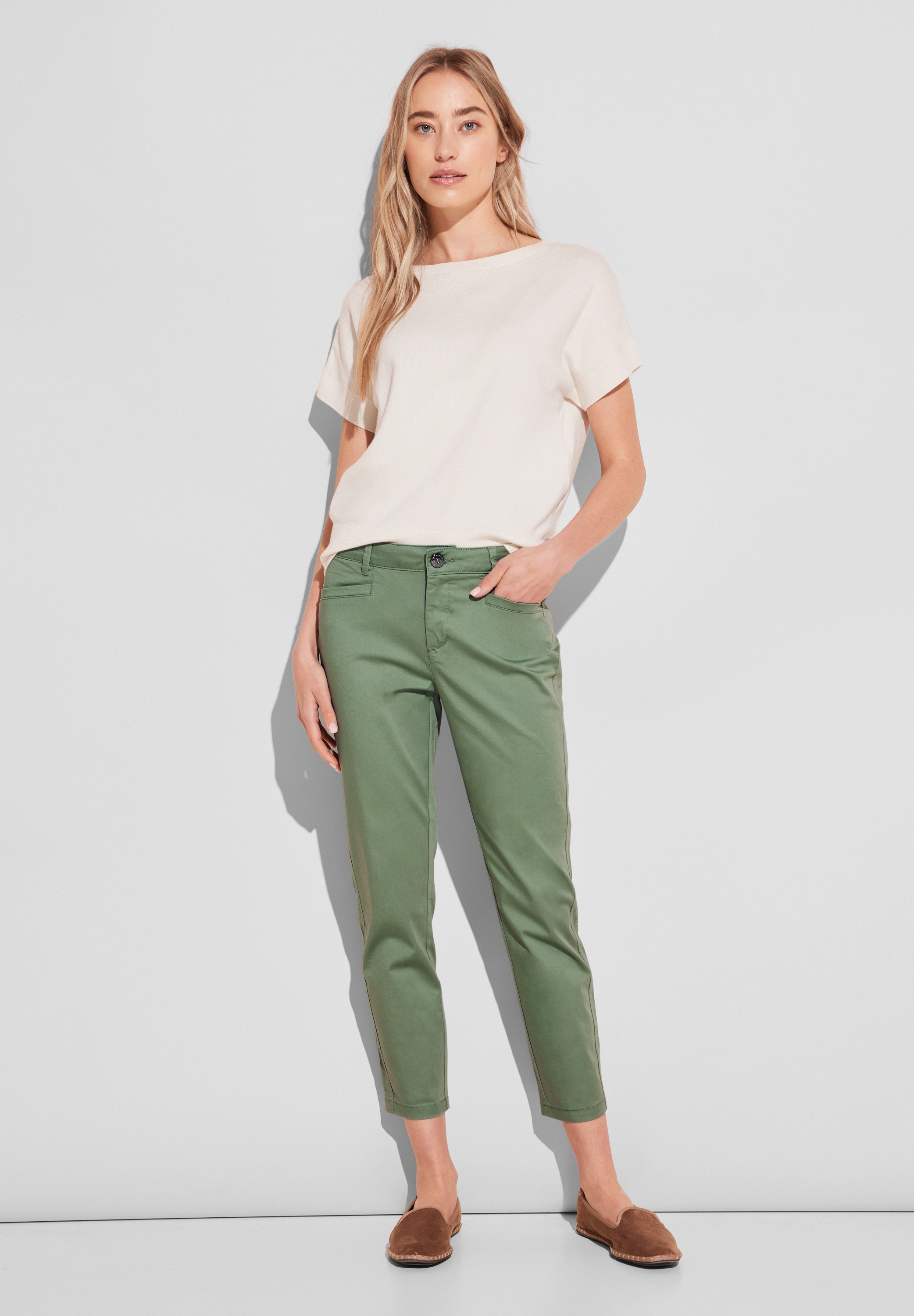 STREET ONE 7/8-Hose, aus Baumwolle mit Stretchanteil