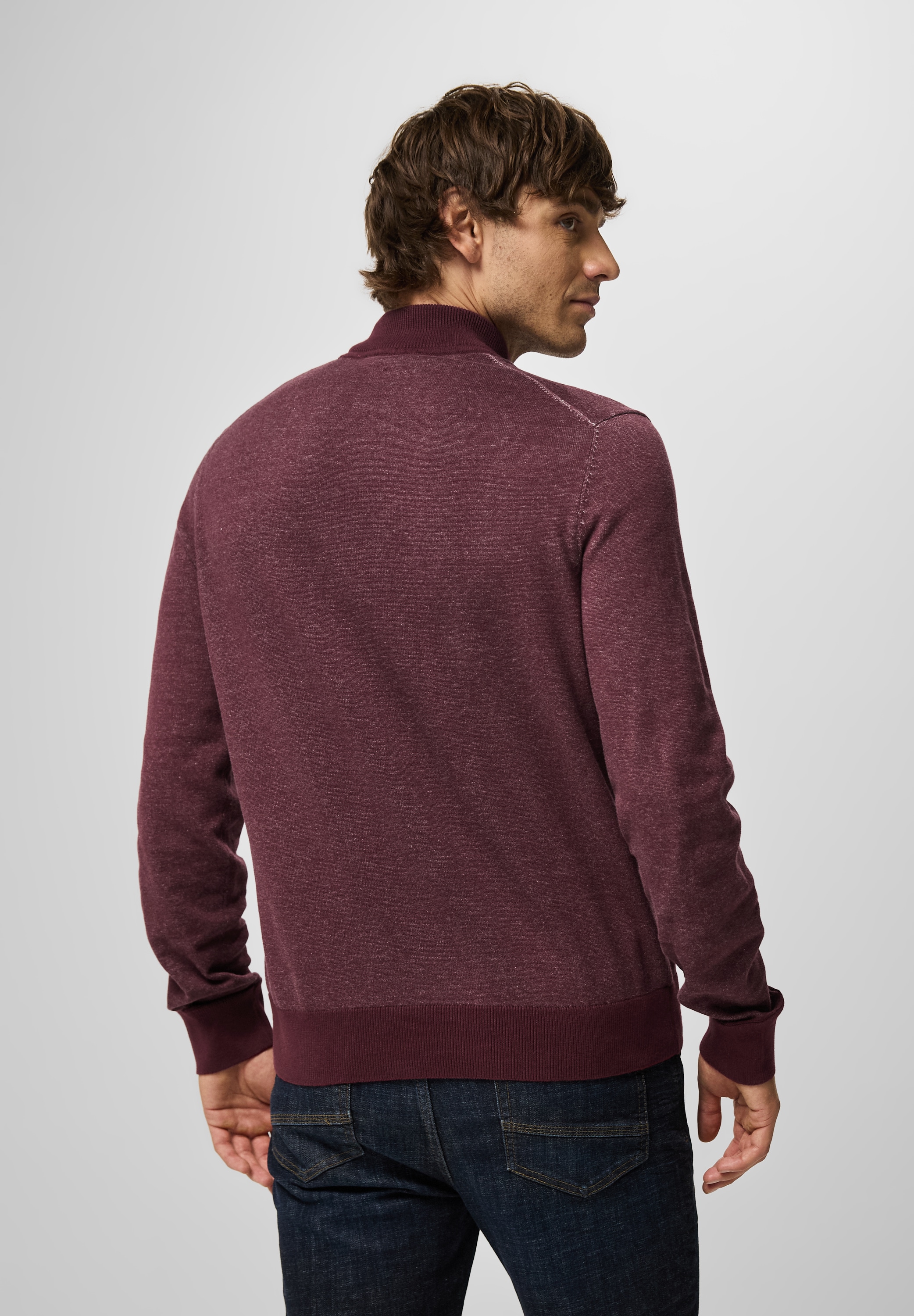 STREET ONE MEN Rollkragenpullover, in Melange Optik