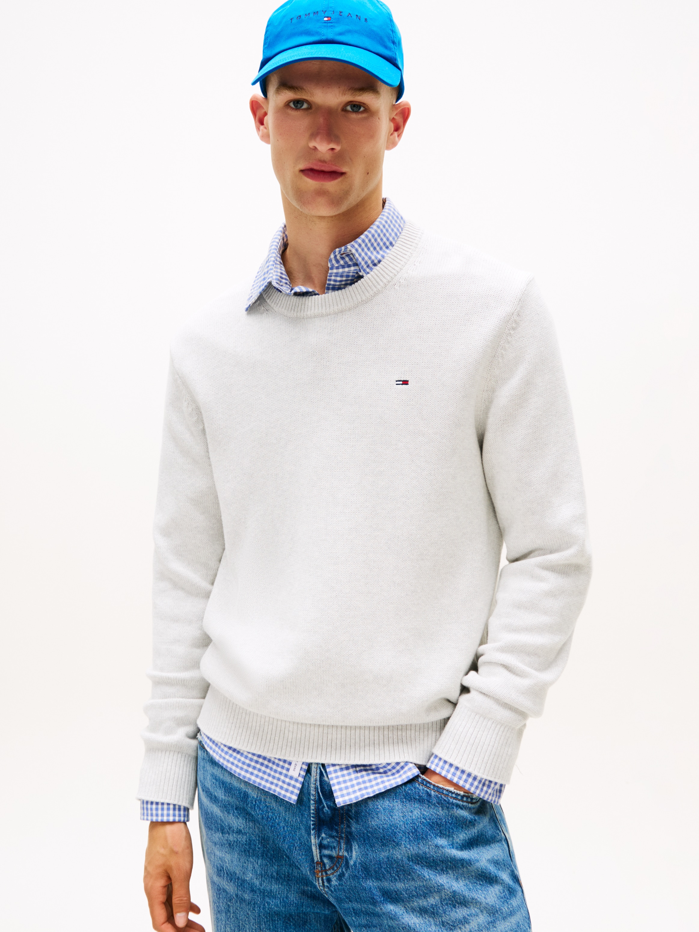 Tommy Jeans Rundhalspullover, Slim fit mit Rundhalsausschnitt günstig online kaufen