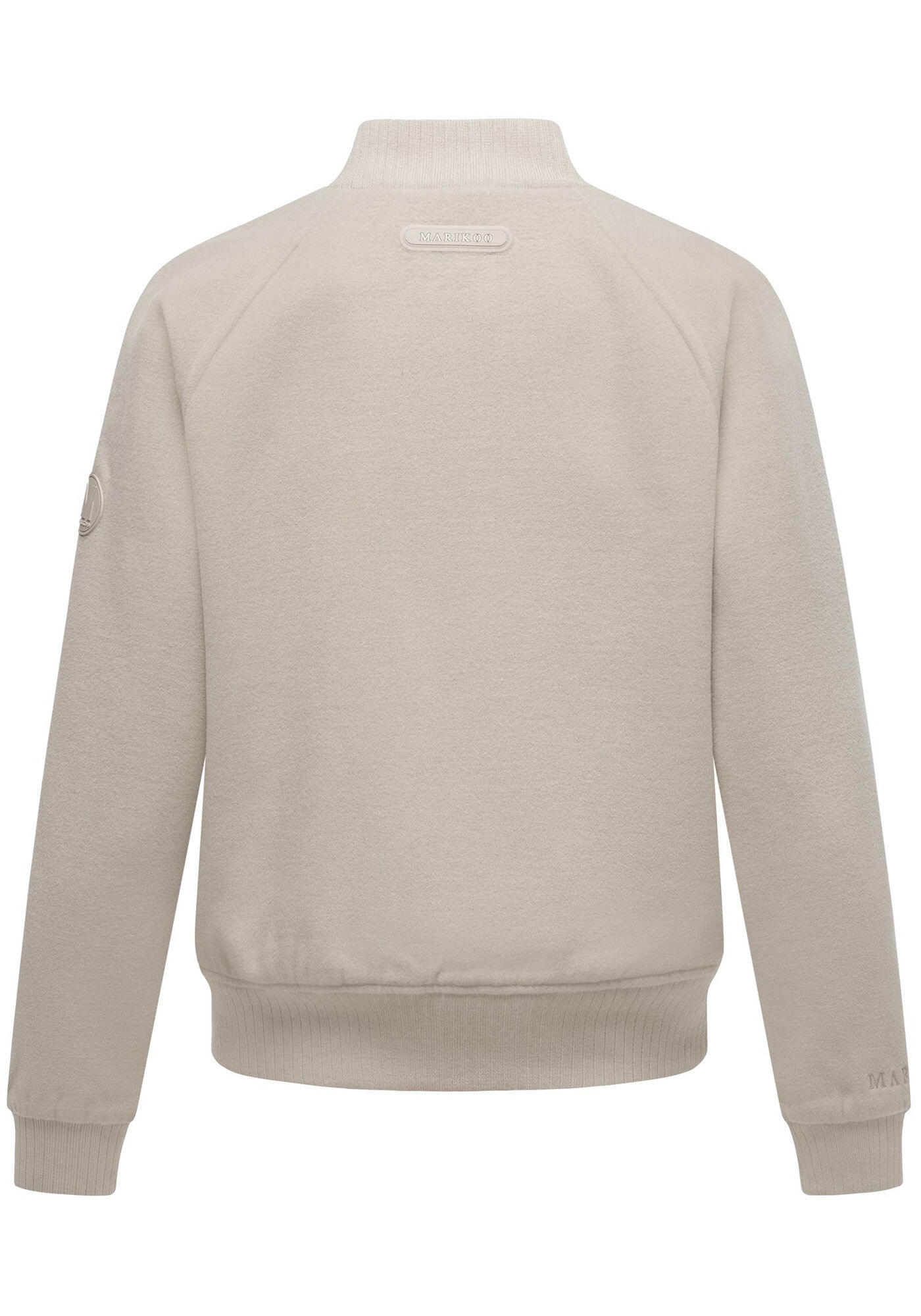 Marikoo Collegejacke »Zunaa«, Modische Jacke im Collegejacken-Stil mit Rippbündchen und Raglanärmeln