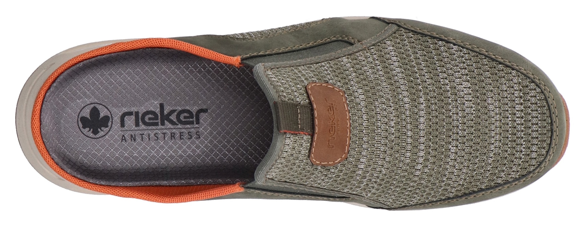 Rieker Clog, Sommerschuh, Strandschuh, Hausschuh mit seitlichen Stretcheinsätzen