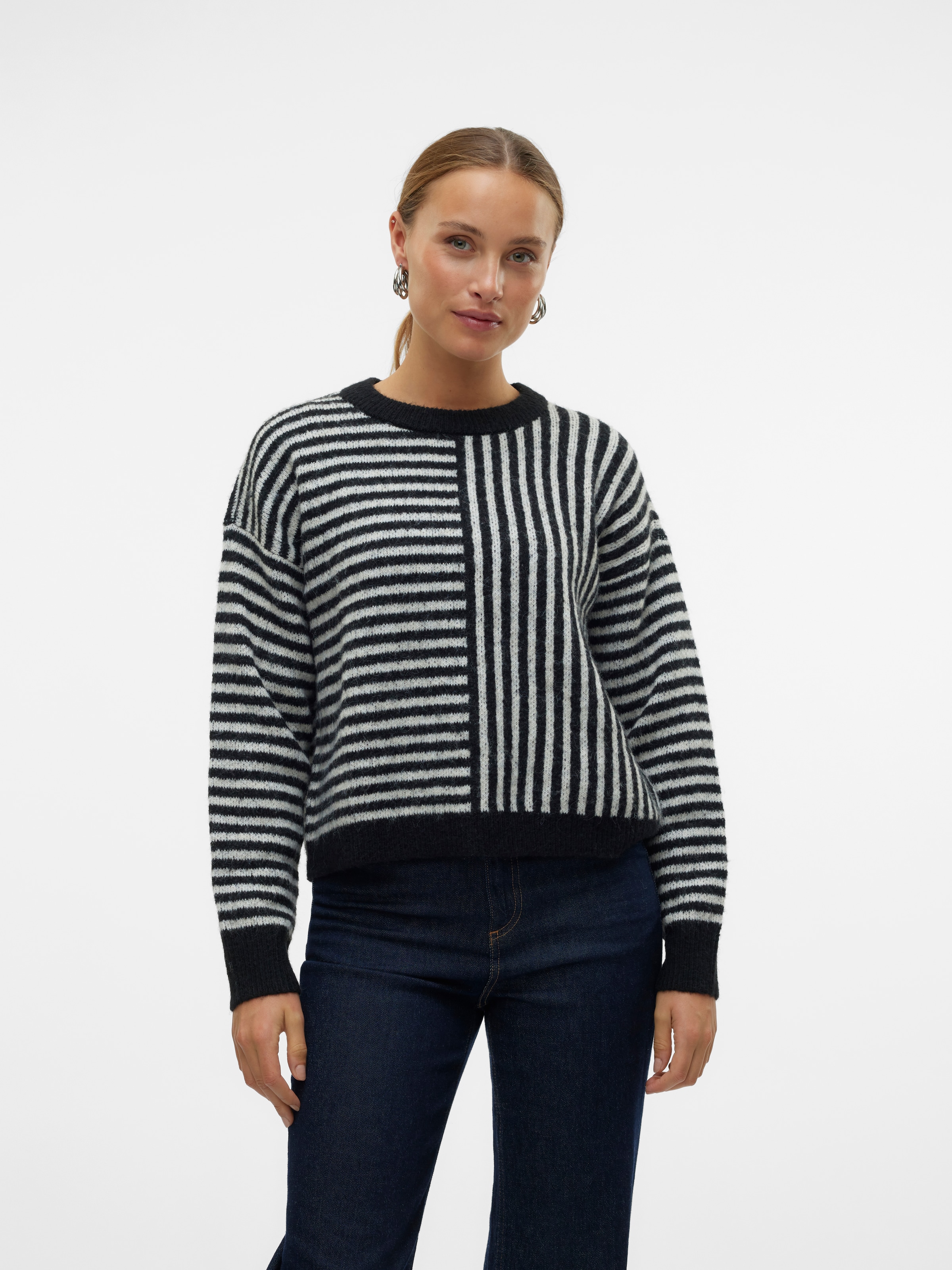 Vero Moda Strickpullover "VMURANUS LS ONECK CROPPED PULLOVER GA BF" günstig online kaufen