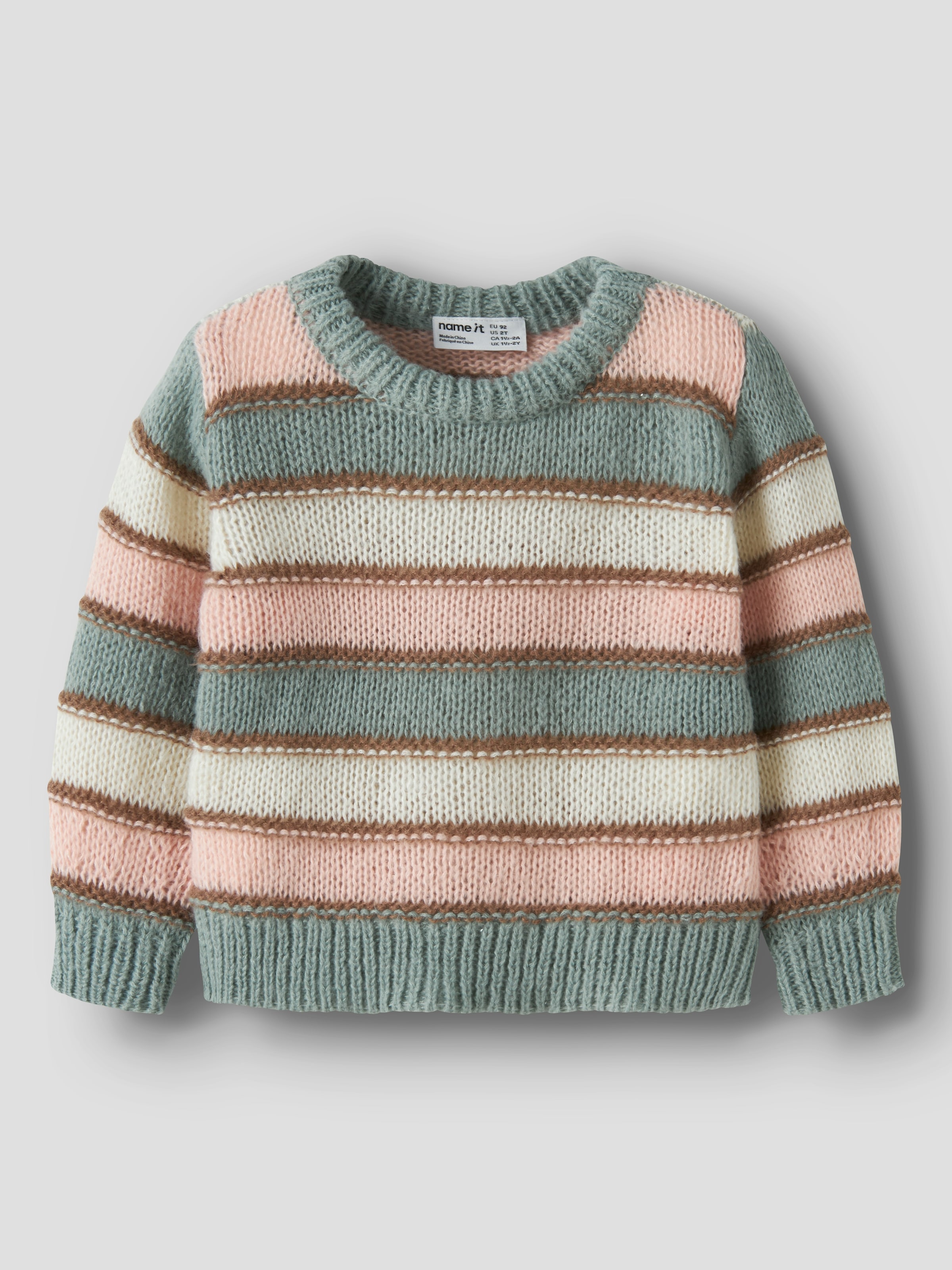 Name It Rundhalspullover »NMFLERNORT LS KNIT« Kunstfaser, regular fit