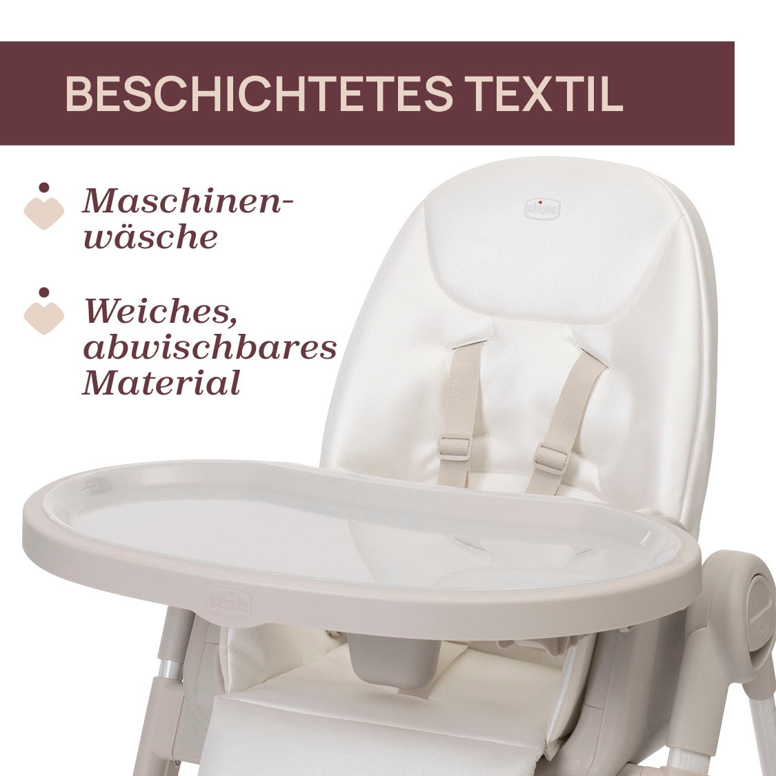 Chicco Hochstuhl »Polly Armonia Motherpearl«, mit Essbrett