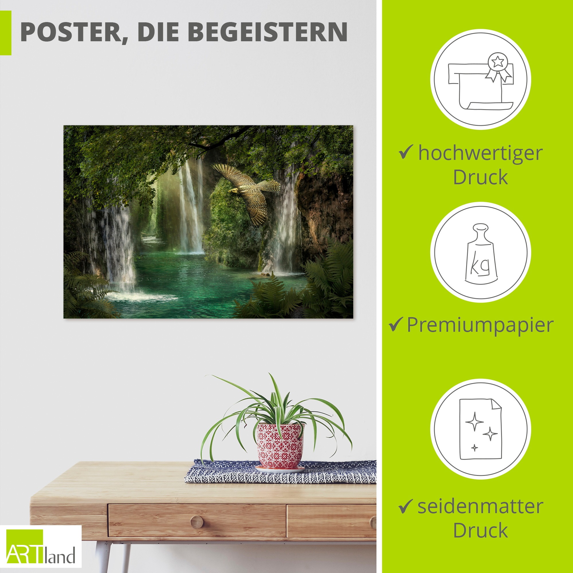 Artland Wandbild »Das Tor nach Eden« 1 Stk. tlg. als Alubild, Leinwandbild, Poster, Wandaufkleber in verschied. Größen