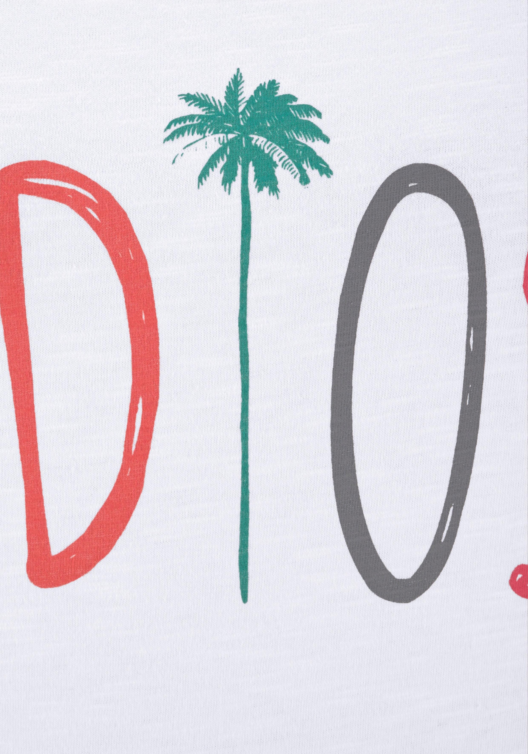 Beachtime T-Shirt »mit Frontdruck "Adios"«, aus weicher Baumwoll-Qualität