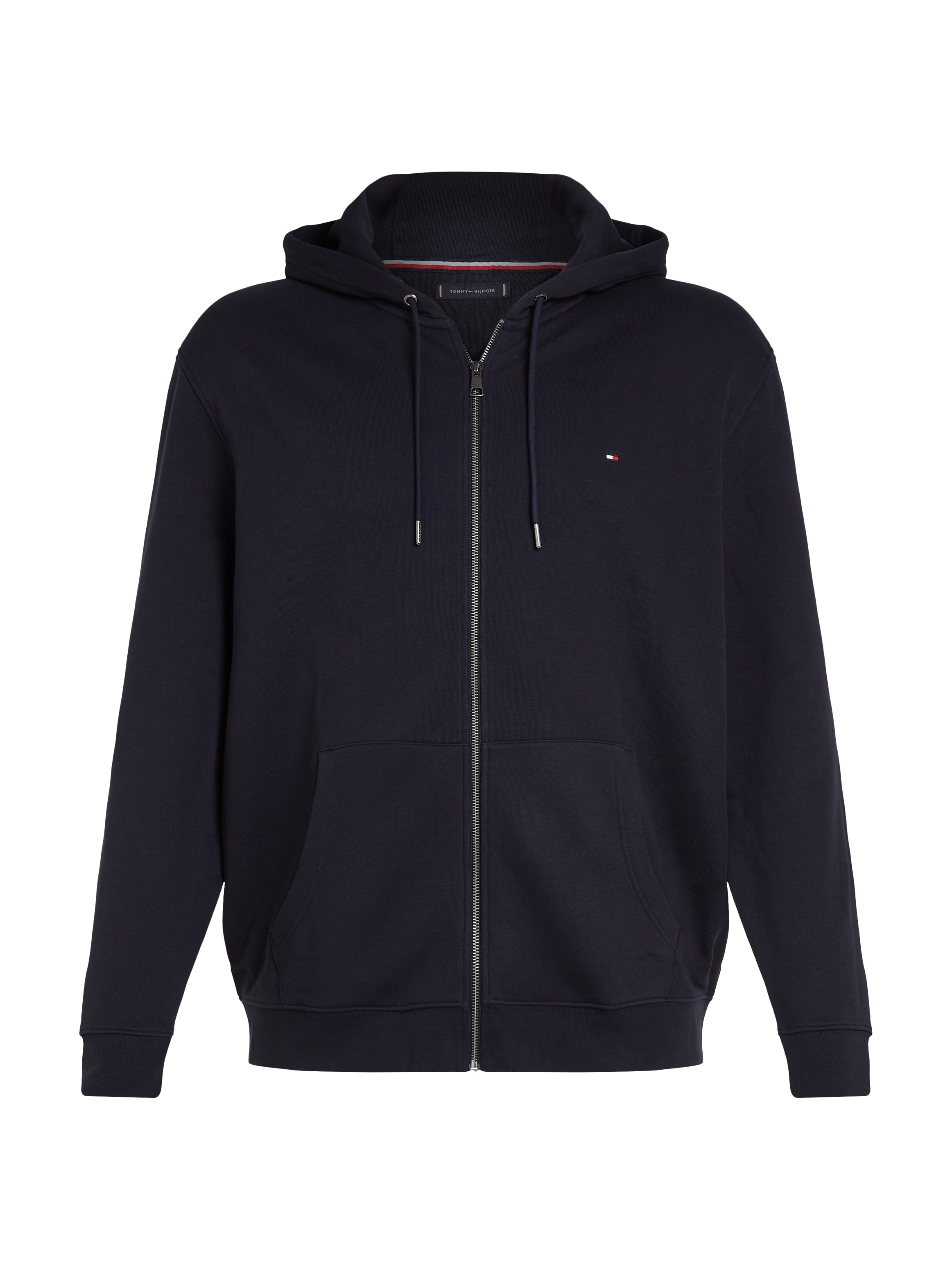 Tommy Hilfiger Big & Tall Sweatjacke »BT-IM NA FLAG LOGO ZP THRU HDY-B«, Große Größen mit Logostickerei