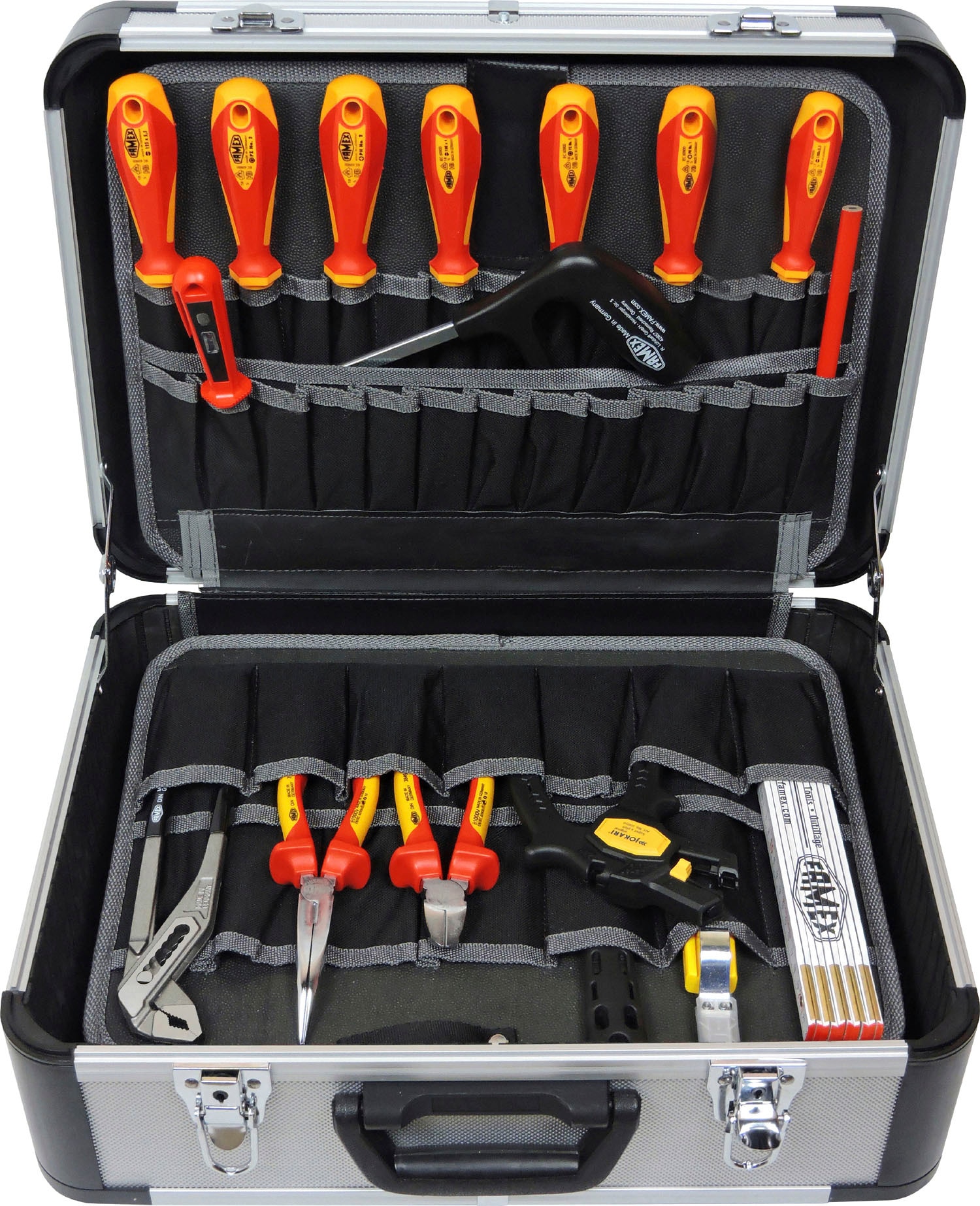 FAMEX Werkzeugset »478-10«, 31-tlg., Rechnung | auf für den Elektriker Werkzeugkoffer BAUR