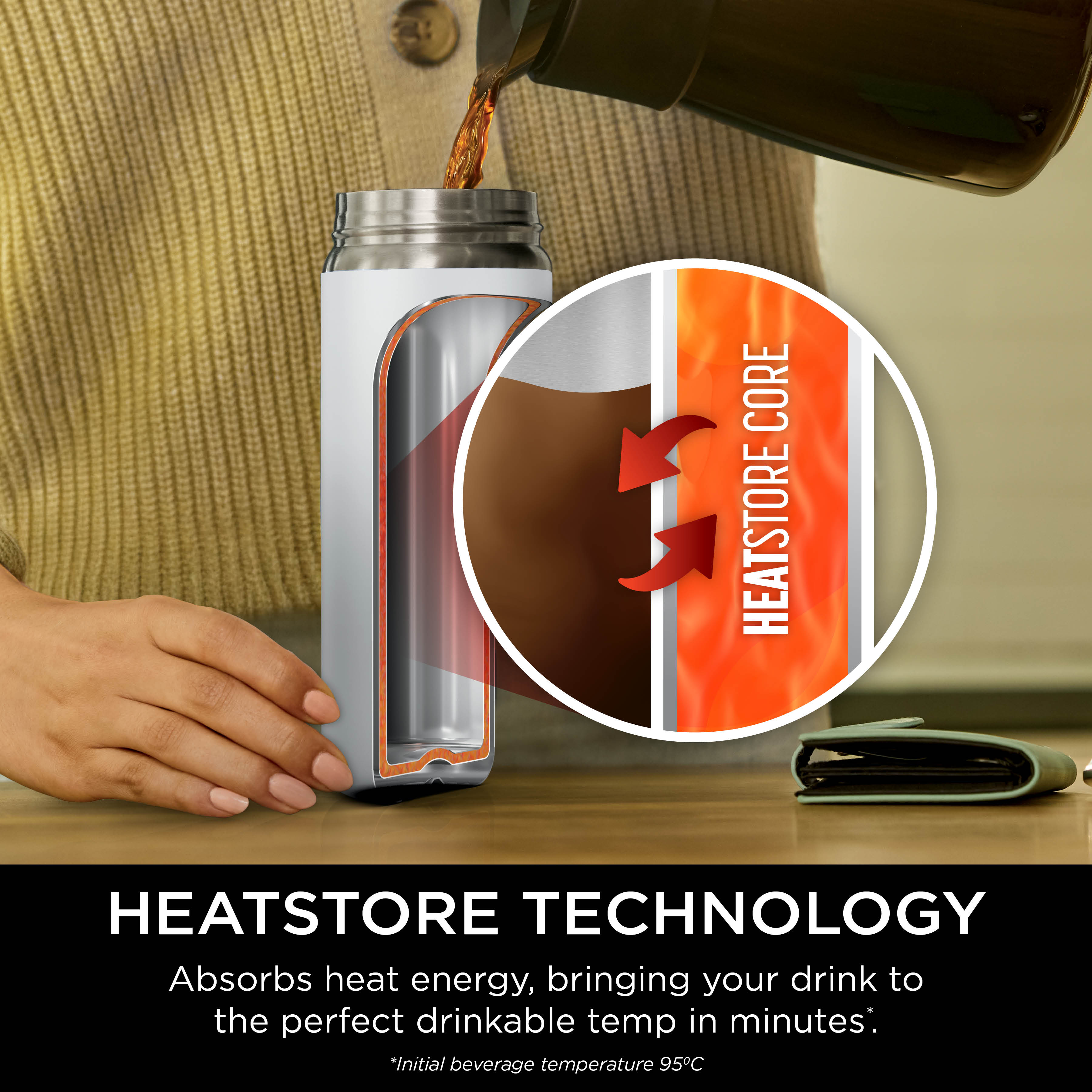 Thumbnail - NINJA Isolierflasche "Ninja Sip Perfect Reisebecher - 300 ml DW1203EUU / 400 ml DW1603EUU" Kontrollierte Wärme für den p...