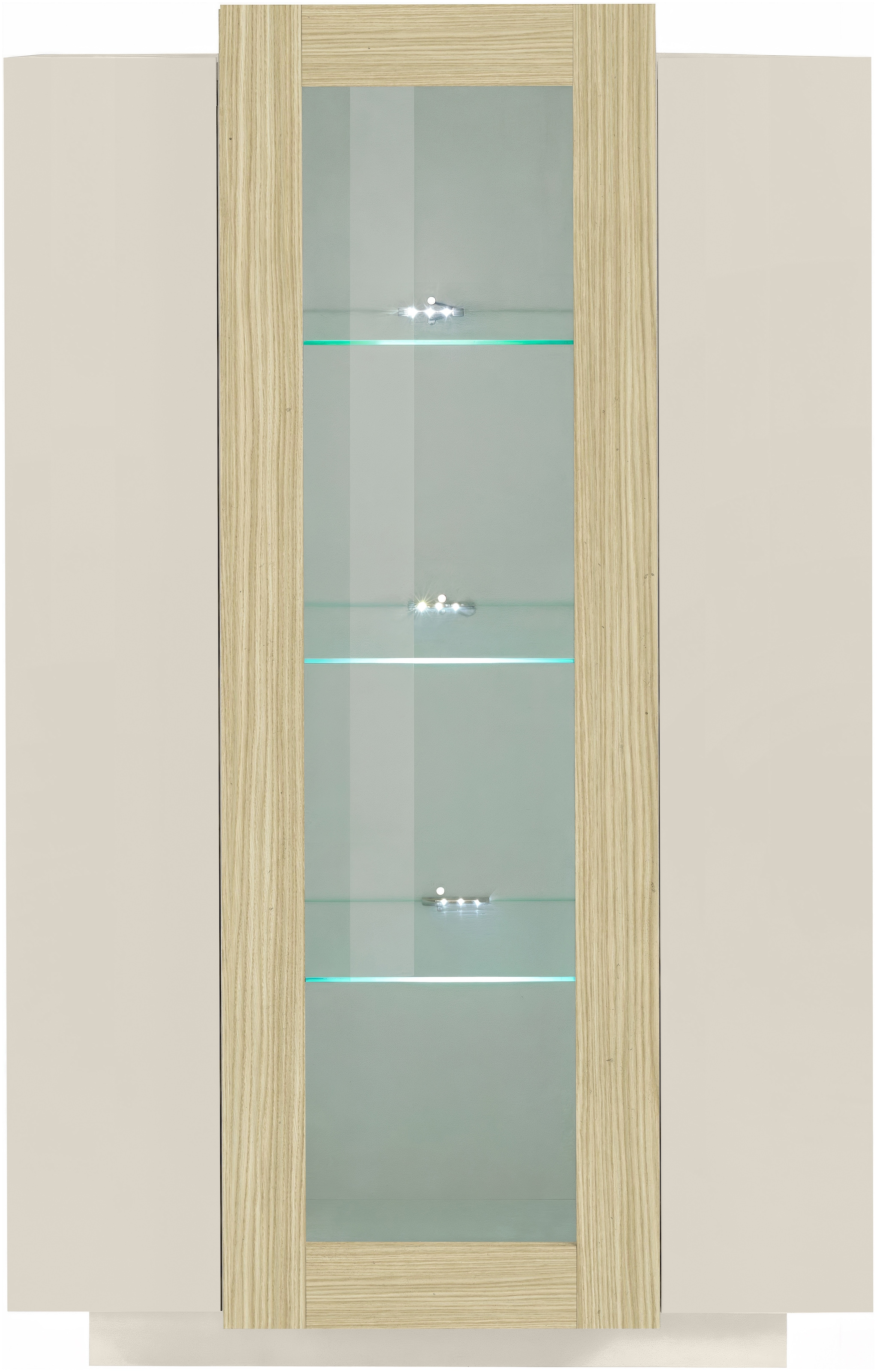 Home affaire Vitrine »Coro, Vitrine, Glasvitrine, Vitrinenschrank, Stauraumvitrine« 3 Türen davon 1 Glastür, 9 Fächer, Doppeltiefe,  Höhe 120,5cm