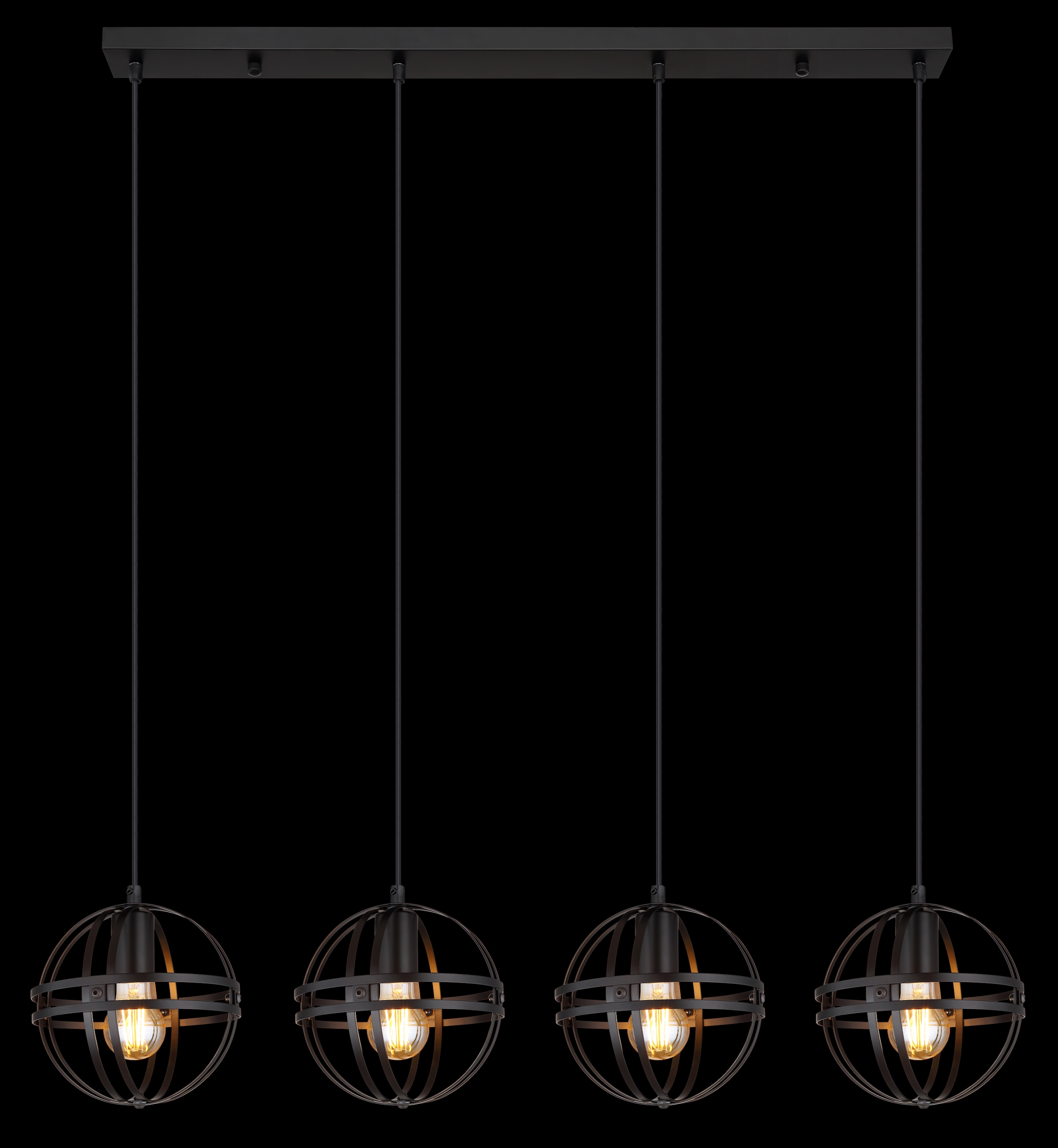 GLOBO LIGHTING Hängeleuchte »TAMARA« E27 1 Stk. Hängelampe Metall schwarz Kugeln Esszimmer Esstisch