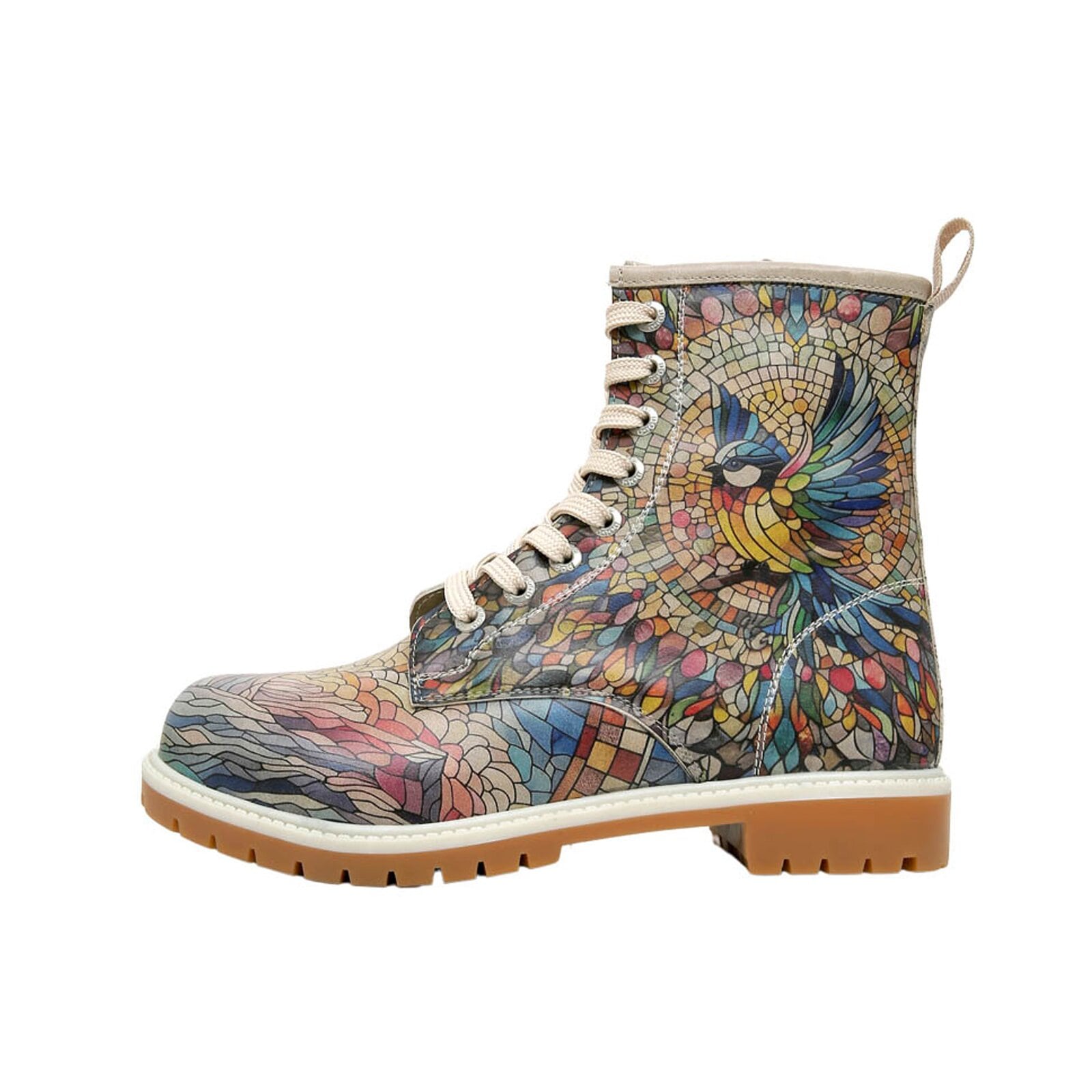 DOGO Schnürboots "Longe Boots Schnürstiefel Mosaical Damen Stiefeletten", V günstig online kaufen