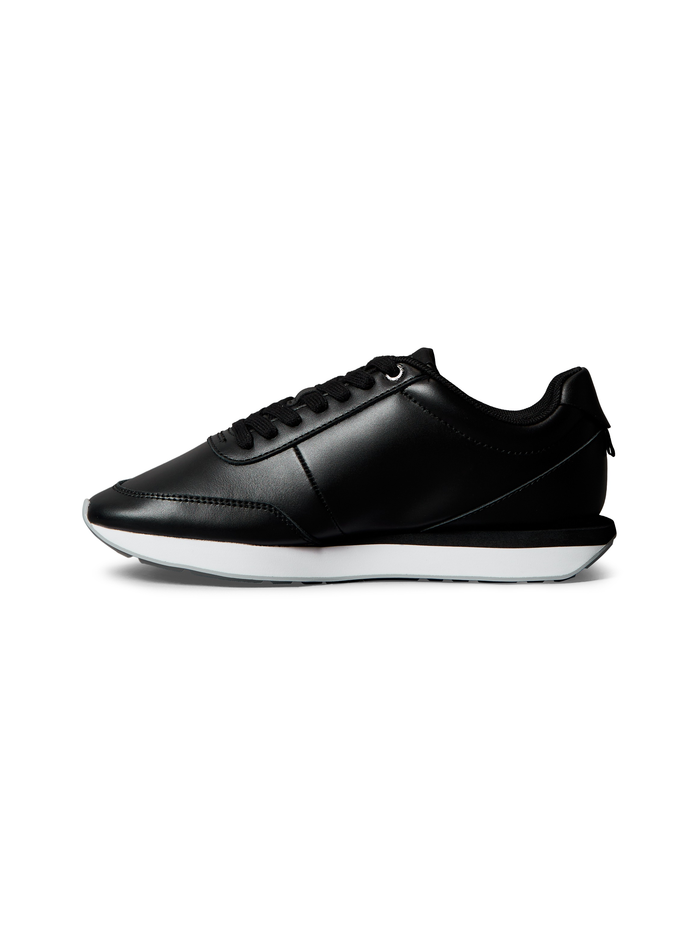 Calvin Klein Jeans Sneaker »RETRO RUNNER LACE UP LTH MG«, Schnürschuh, Halbschuh, Freizeitschuh mit gepolstertem Schaftrand