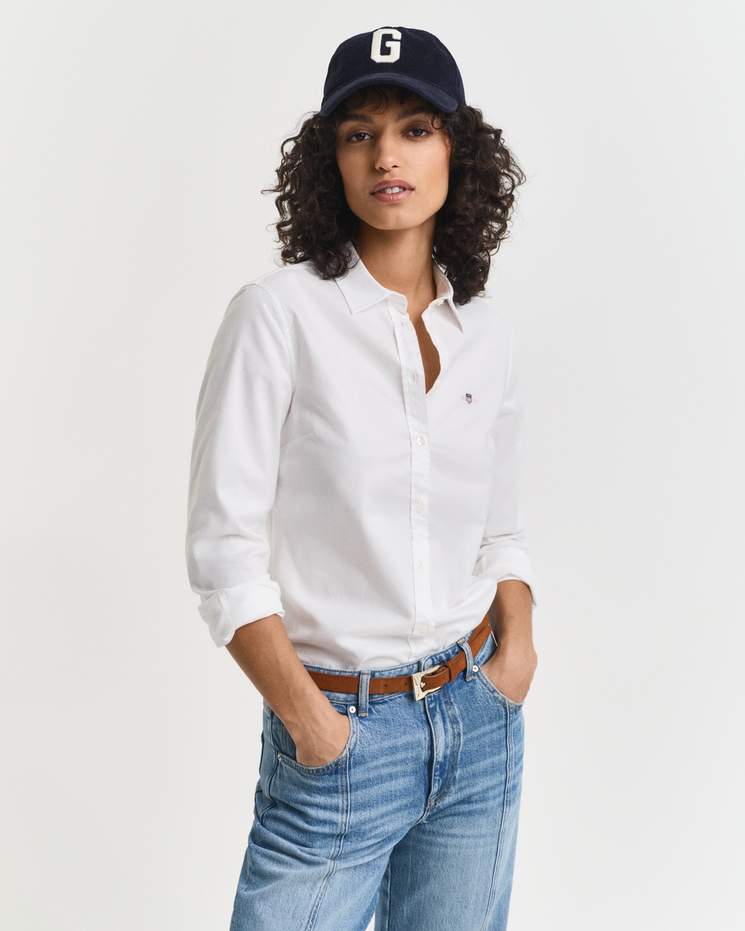 Gant Langarmbluse "New Slim Stretch Oxford Blouse", für bequemen Sitz u. Be günstig online kaufen