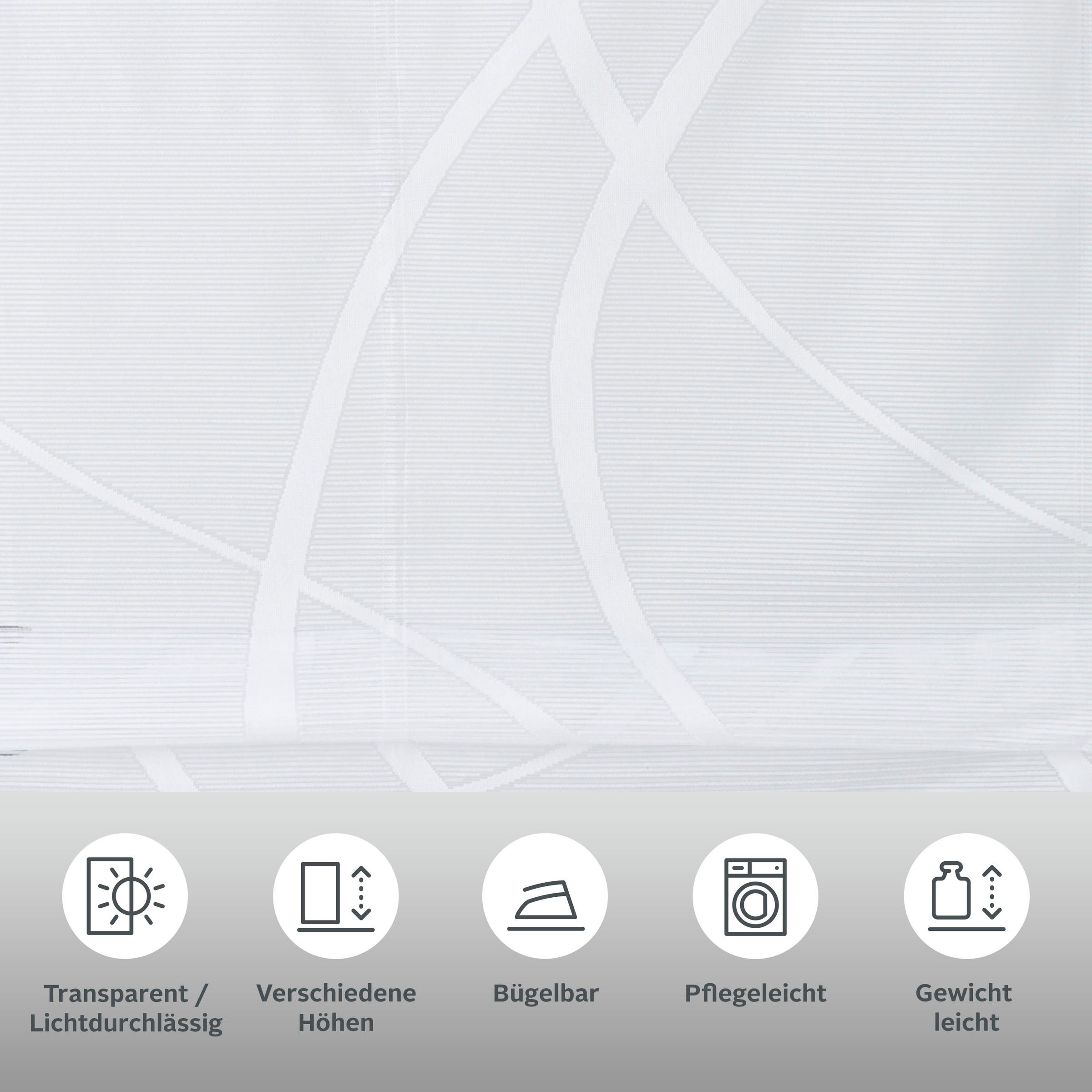 my home Raffrollo "Cellino" mit Klettband Transparent, klassisch gewirkte N günstig online kaufen