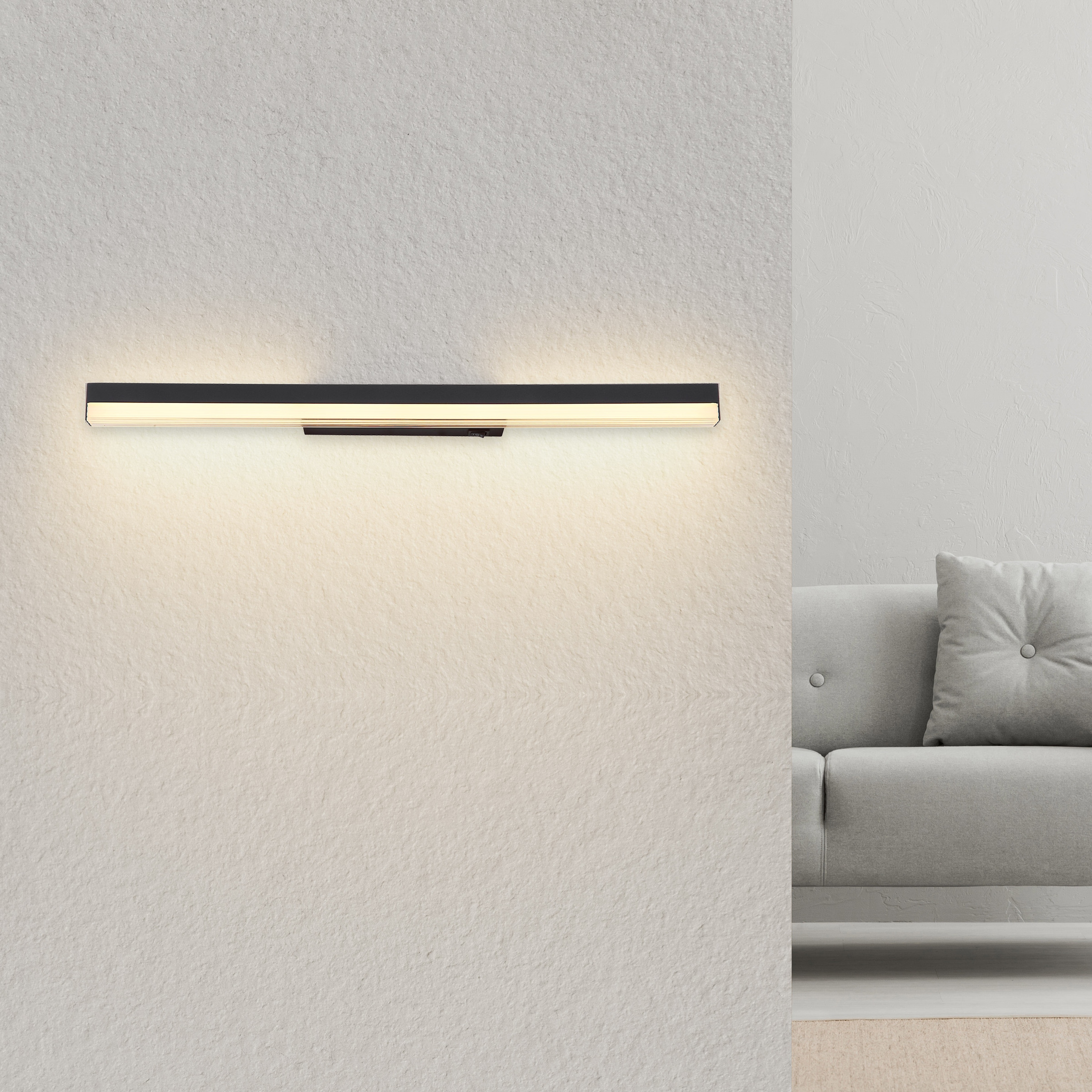 GLOBO LIGHTING LED Wandleuchte »SALLO«, Leuchtmittel LED-Modul | LED fest integriert, Wandlampe/schwarz/3000K/6000K/Stufenschalter/opal/Wohnzimmer/Flur
