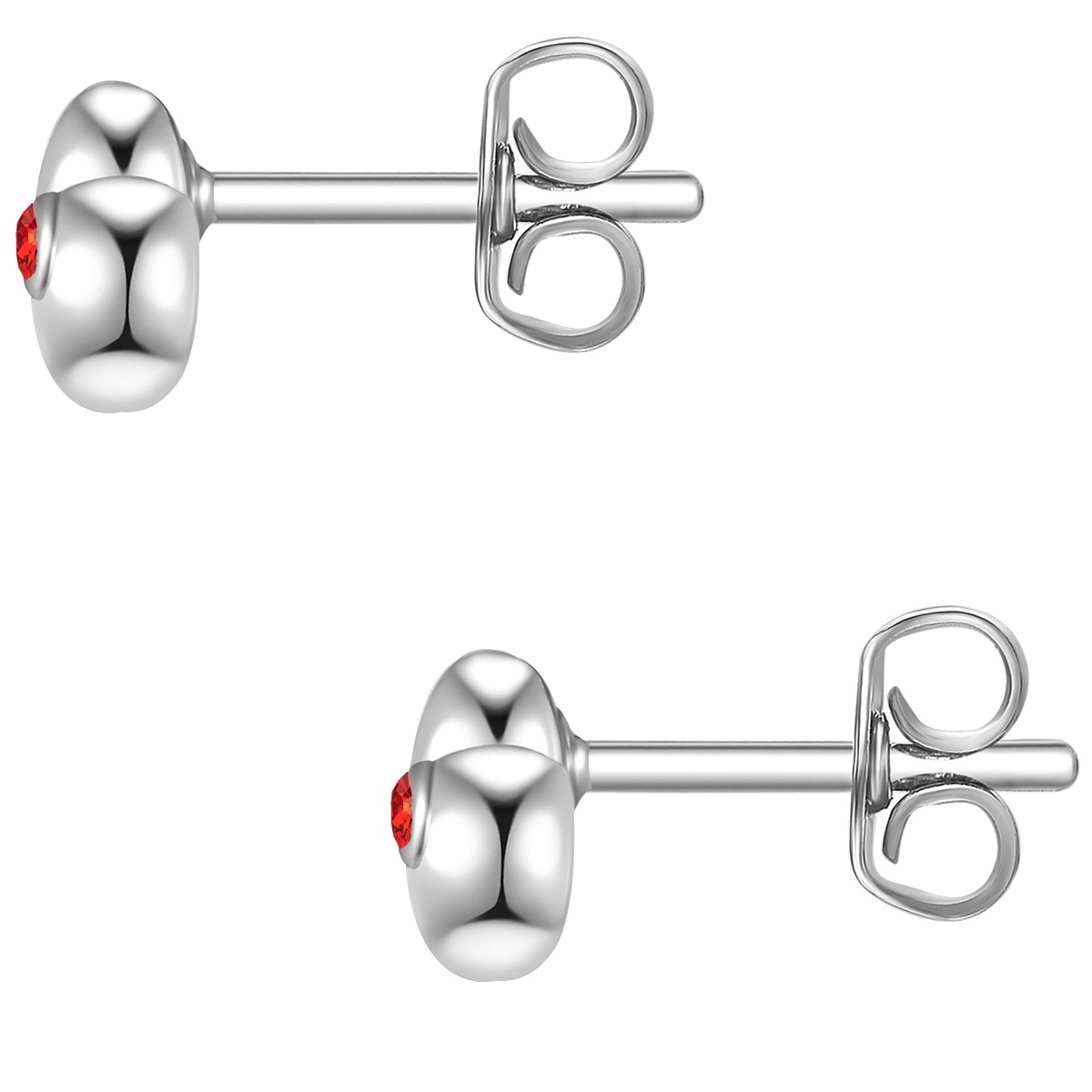 Glanzstücke München Paar Ohrstecker »Set: LLL4« Ohrstecker Sterling Silber Zirkonia rot