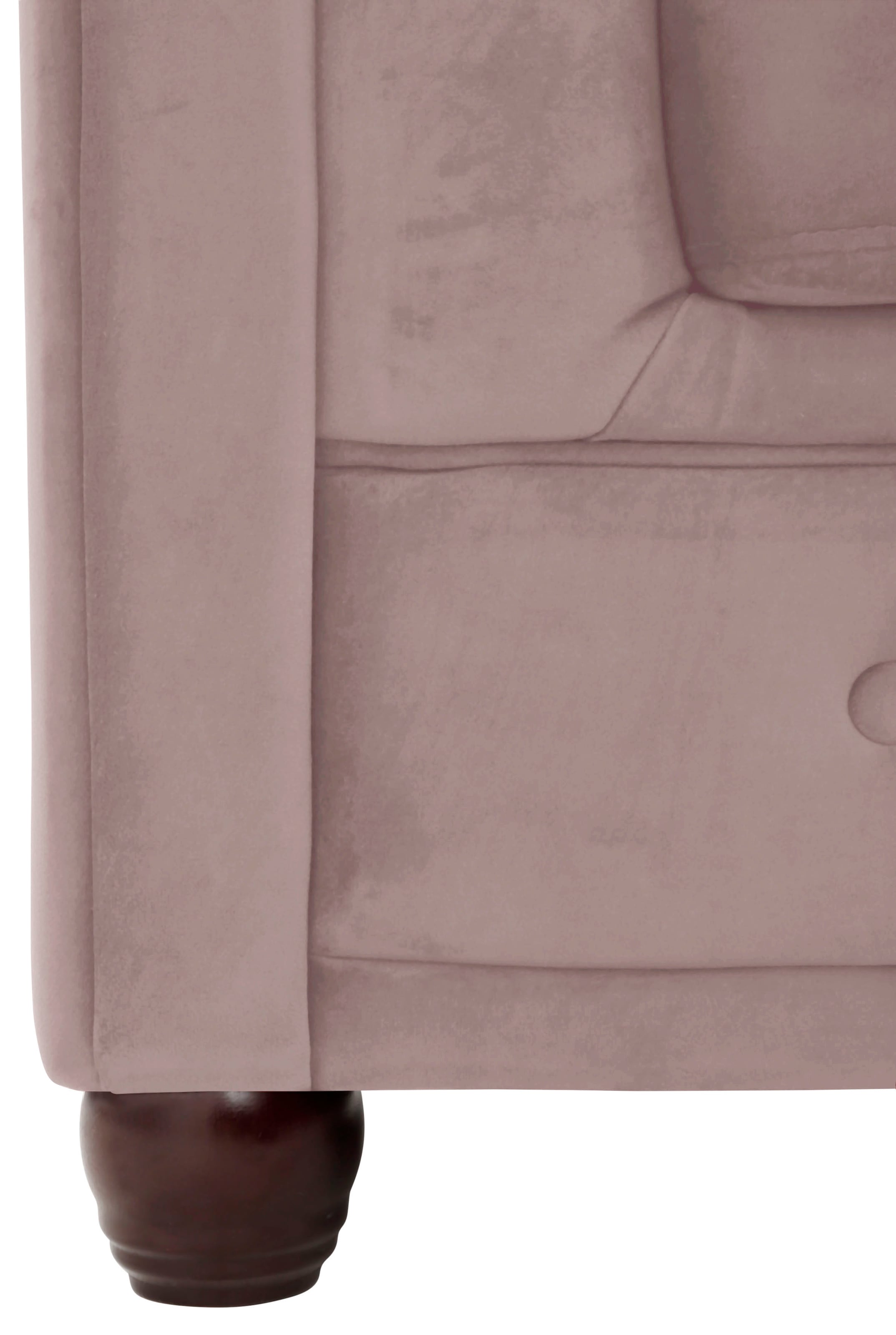 Home affaire Chesterfield-Sofa »New Castle L-Form«, hochwertige Knopfheftung in Chesterfield-Design, B/T/H: 255(171/72)