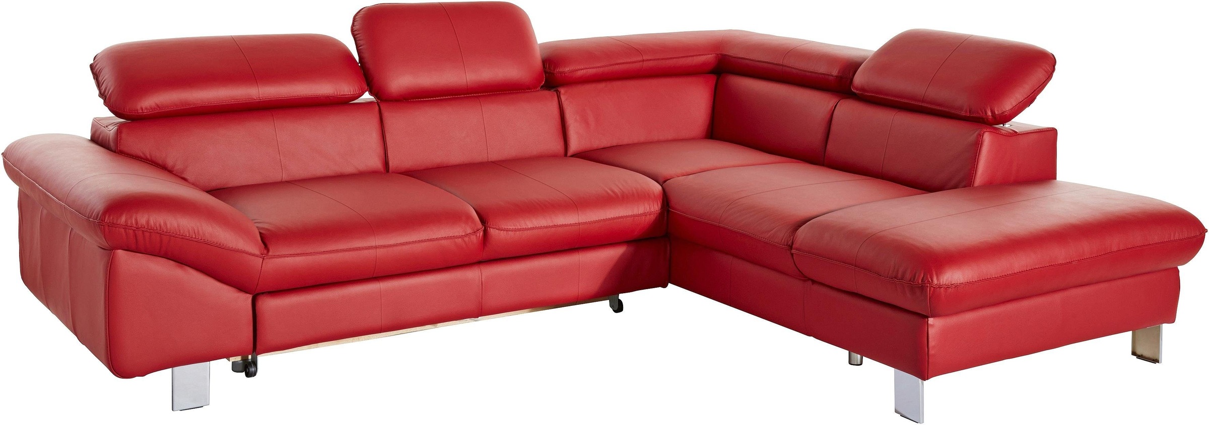 COTTA Polstergarnitur »Driver L-Form«, (Set), Set bestehend aus: Ecksofa mit Kopfteilverstellung & Hocker