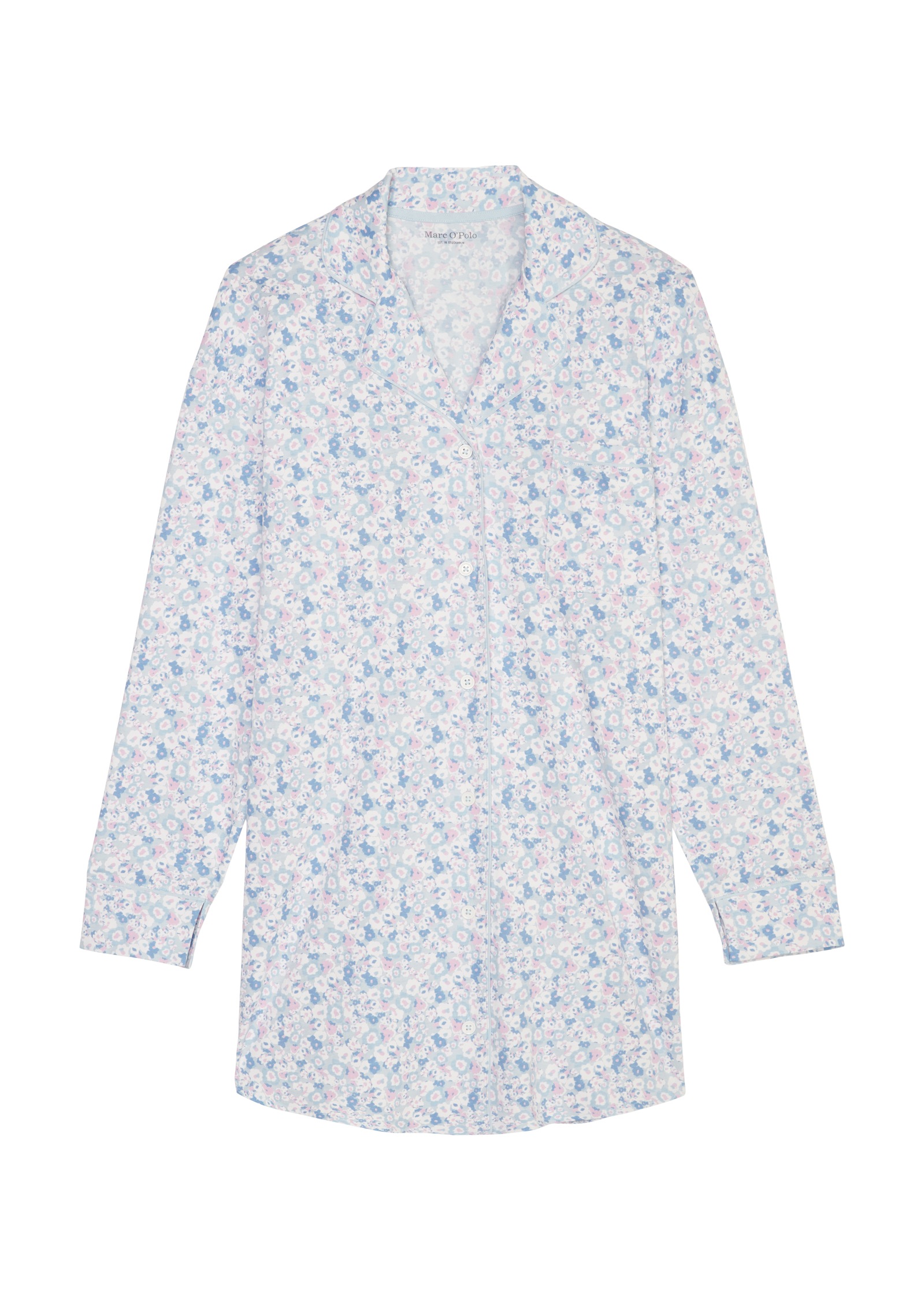 Marc OPolo Nachthemd "Mix & Match Cotton" Brusttasche mit Bowlingkragen, Br günstig online kaufen
