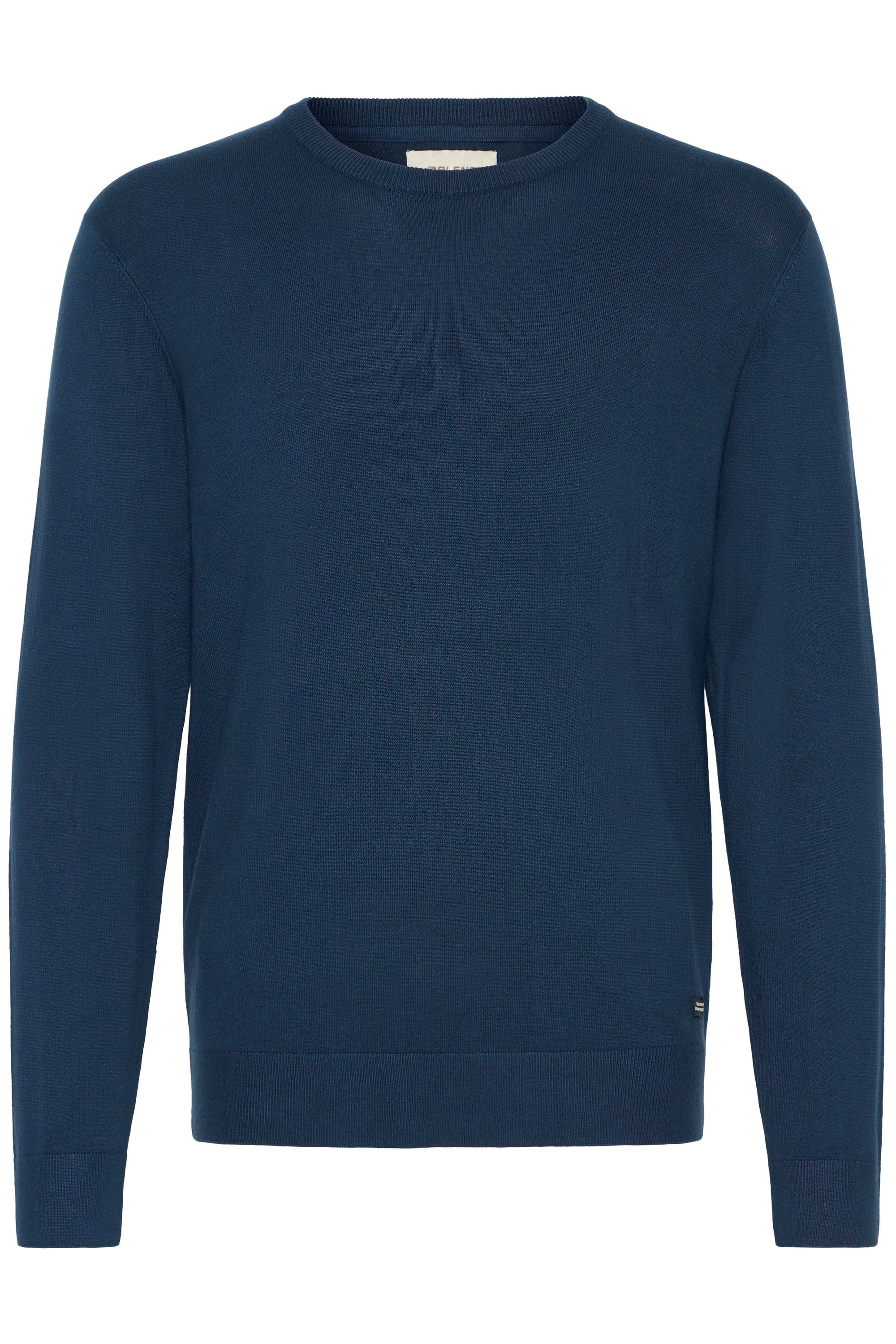 BLEND Herren Strickfleece-Pullover "Strickpullover BHWeba", blau, Gr. XXXL, Obermaterial: 78% Viskose CV. 22% Polyester PES., Pullover