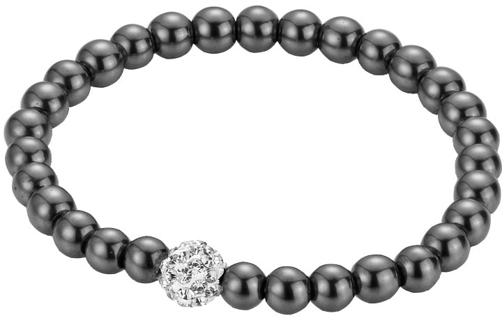 Firetti Armband »Schmuck Geschenk Armschmuck Armkette Edelstein Farbstein«, mit Hämatit, Kristallstein