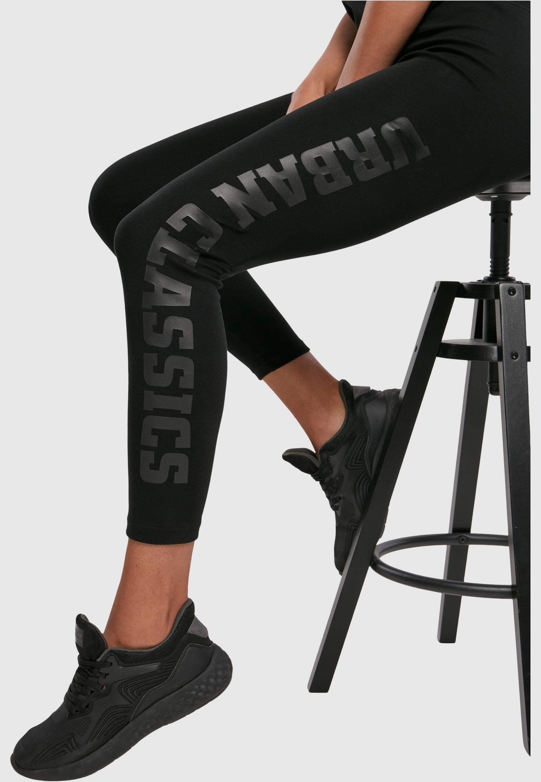 URBAN CLASSICS Leggings »Urban Classics Damen Ladies High Waist Branded Leggings«, (1 tlg.)