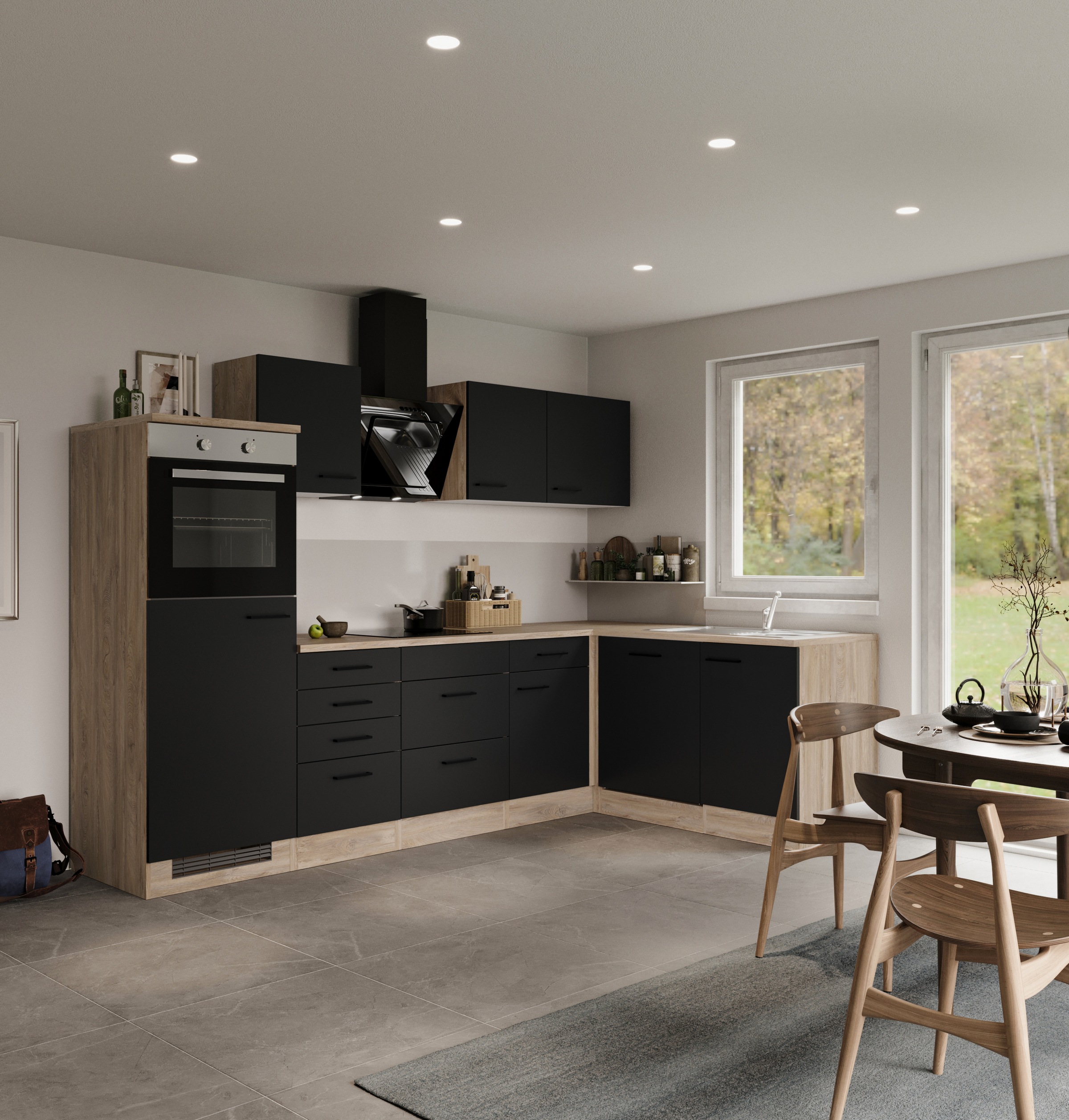 Flex-Well Küchenzeile "Capri" mit und ohne E-Geräten erhältlich, Gesamtbrei günstig online kaufen