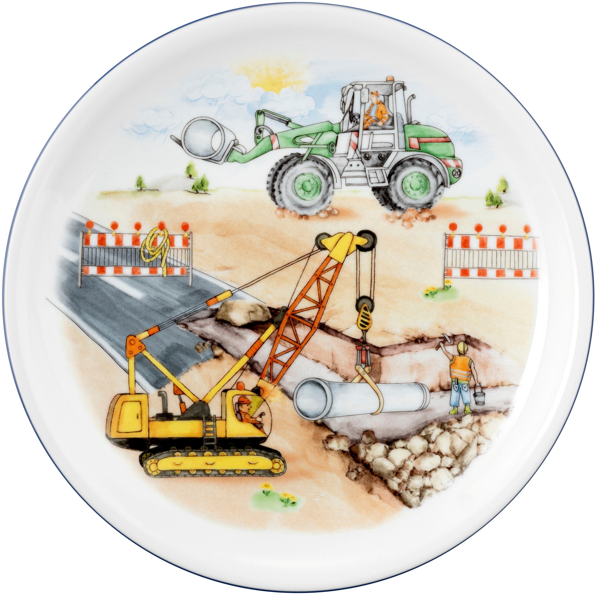 Seltmann Weiden Speiseteller "Compact - Auf der Baustelle" rund 25,5 cm