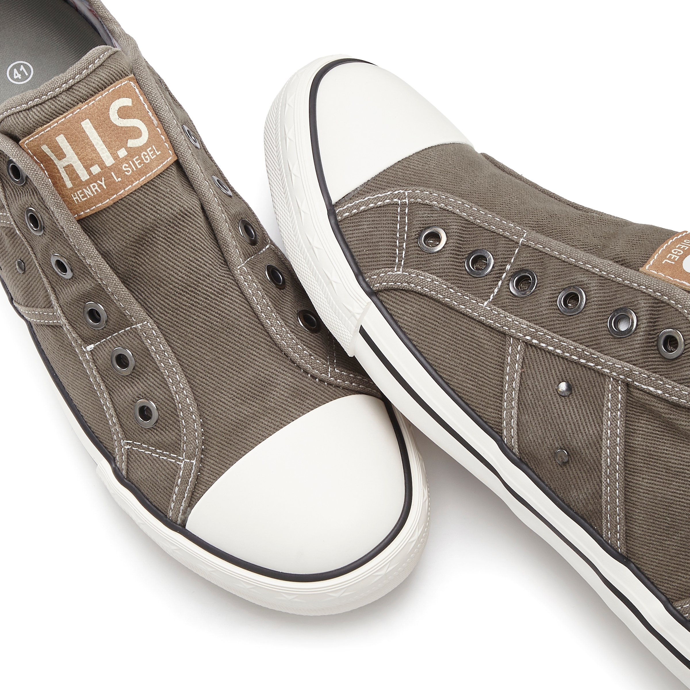 H.I.S Sneaker »Textilschuh, Stoffschuh, Turnschuh, Halbschuh, Freizeitschuh, Slipper«  Slip-On-Sneaker aus weichem Textilmaterial, Unisex