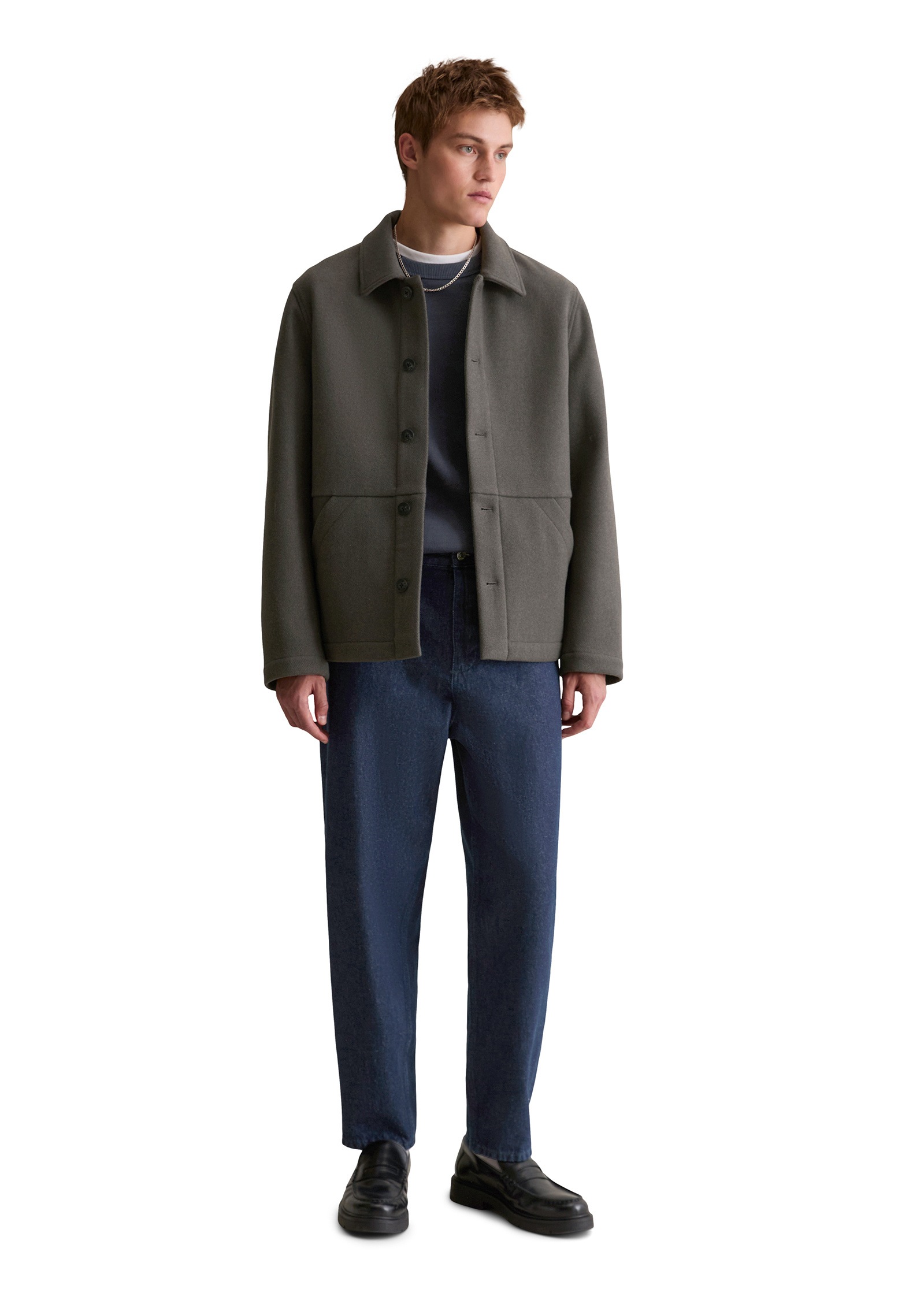 Marc O'Polo DENIM Outdoorjacke »aus Wolle-Mix mit Recycling-Anteil«, ohne Kapuze