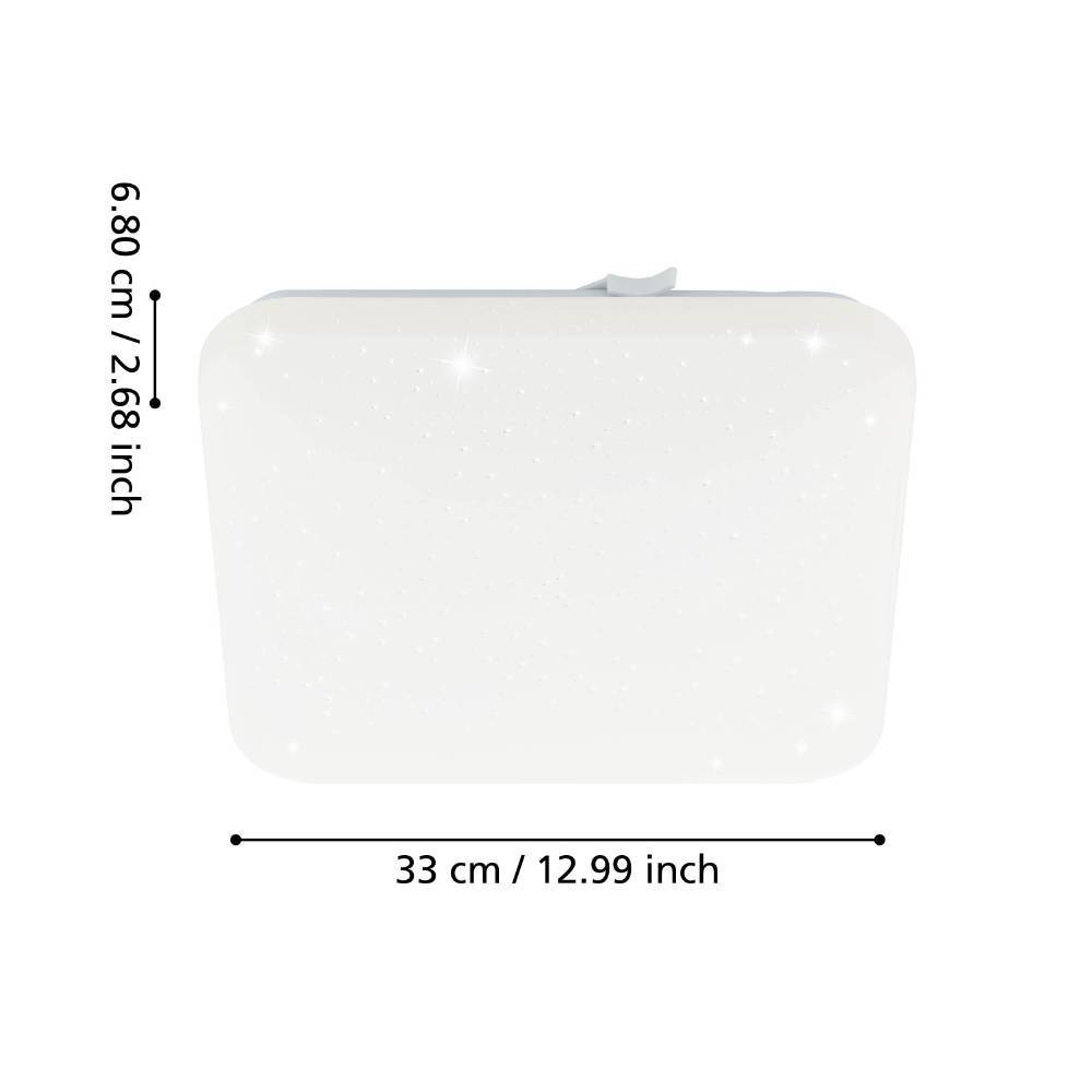 EGLO LED Deckenleuchte »FRANIA-S Deckenlampe, weiß, Kristalleffekt, geringe Aufbauhöhe«, 1 flammig, Leuchtmittel LED-Board | LED fest integriert, Sternenhimmel Deckenleuchte, Kristall-Effekt, neutralweiß, IP20