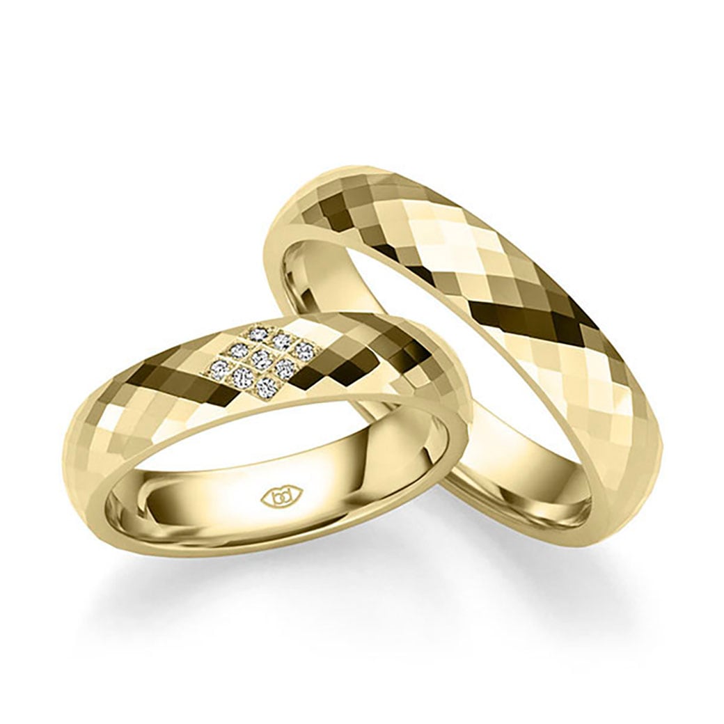 PHÖNIX Damen Trauring "Schmuck Geschenk Partnerring Ehering Goldring", 50, ohne Zirkonia, Gelbgold 333, 4mmgelbgoldfarben, Gelbgold 333, Fingerringe,