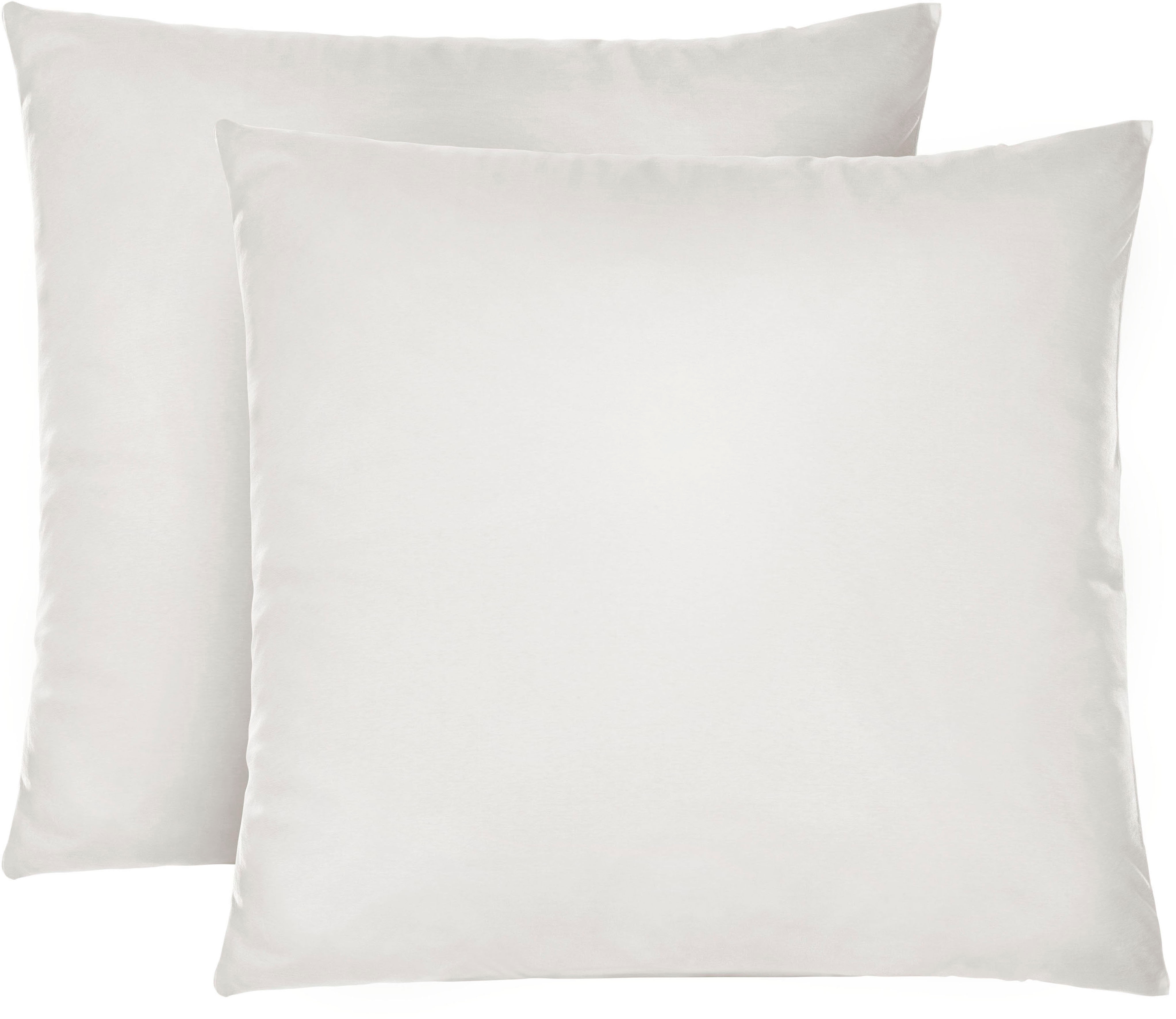 Biberna Kissenbezug "Michi Feinjersey mit Reißverschluss" verschiedene Größen, Feinjersey Kissenhülle aus 100% Baumwolle