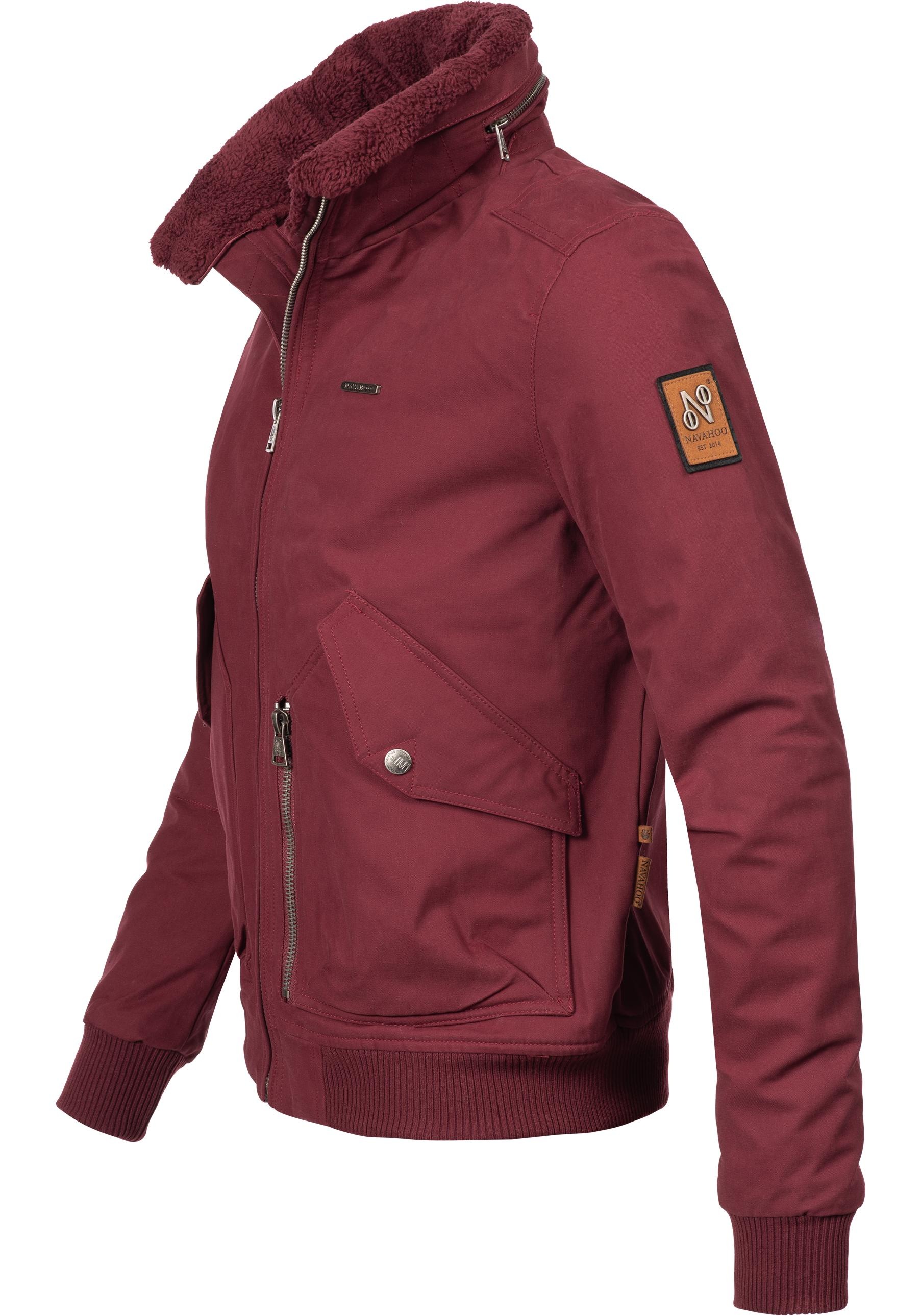 Navahoo Winterjacke »Jim«, mit Kapuze, stylische Winter Bomberjacke Baumwolljacke
