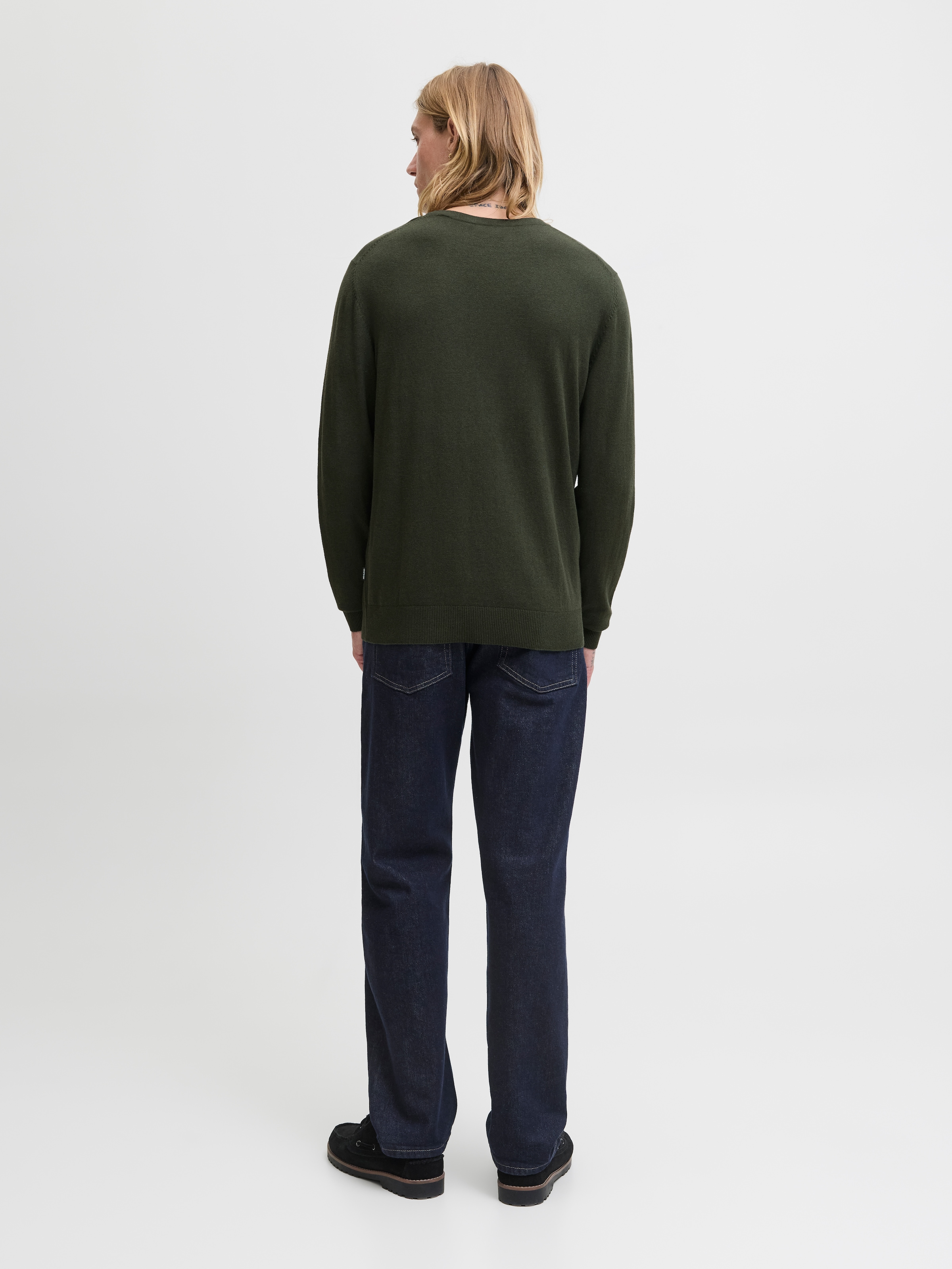 Jack & Jones Rundhalspullover »JJEEMIL KNIT CREW NECK NOOS« Baumwollmischung, regular fit