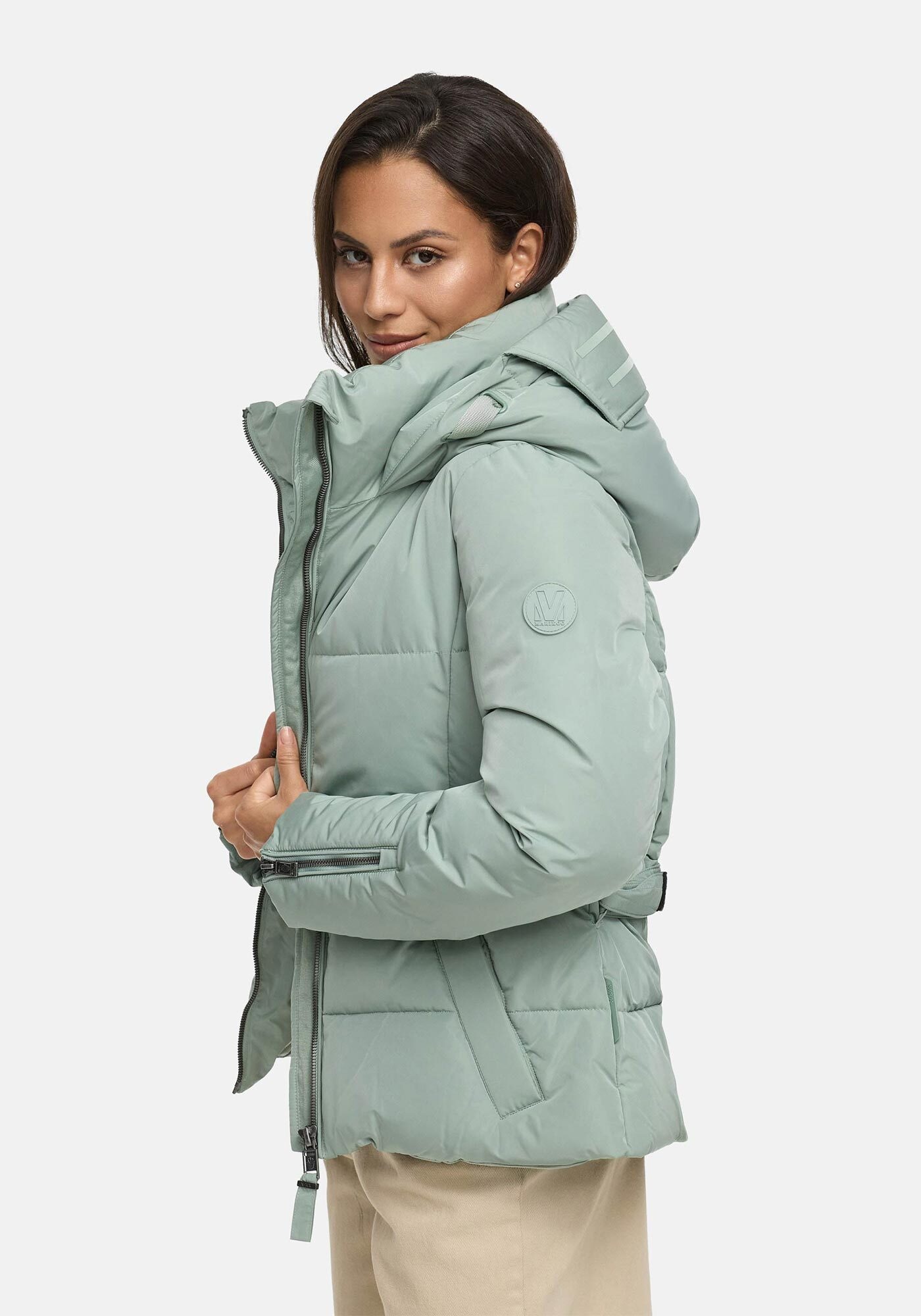 Marikoo Winterjacke »Aleynaa«, Winterjacke mit Taillengürtel