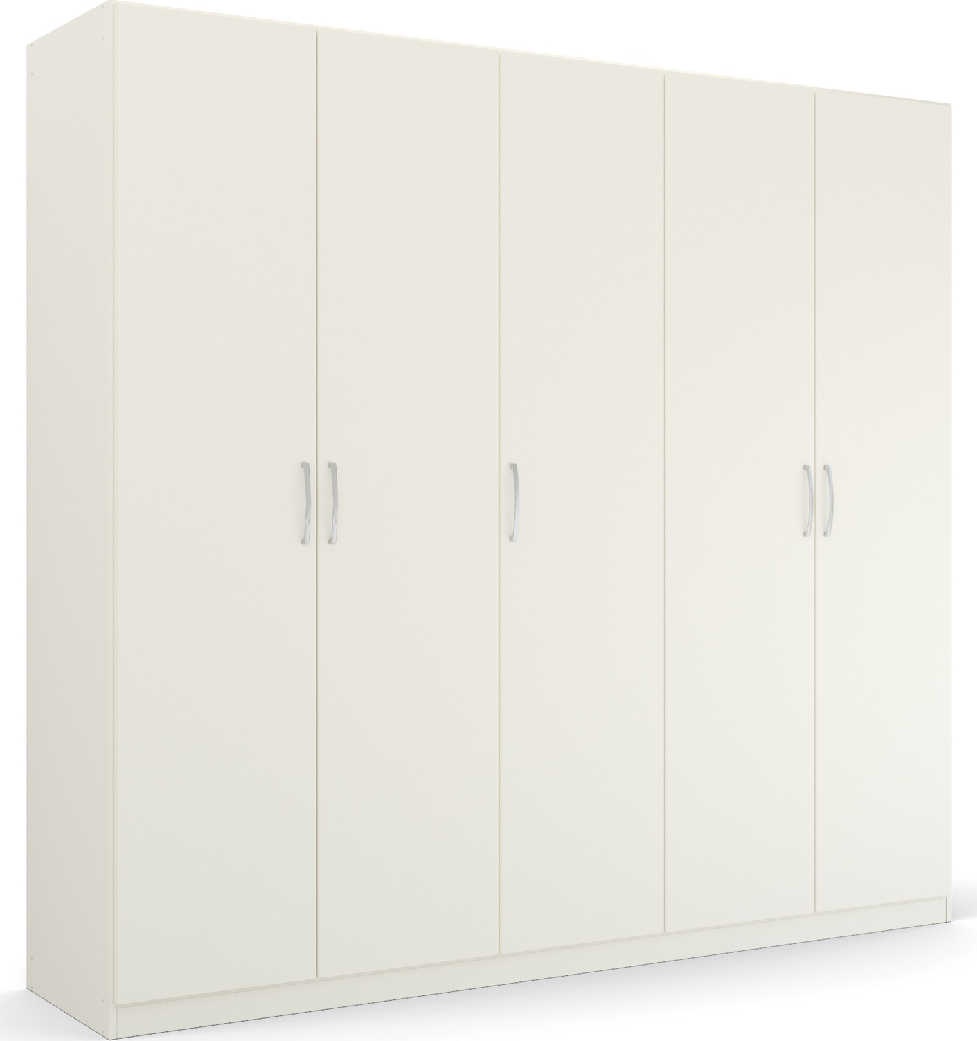 rauch Drehtürenschrank "Kleiderschrank Schrank Garderobe Ankleide PURE BY QUADRA SPIN" Breiten: 181/226/271 cm, Höhe 210 cm, mit Spiegel, in puristischem Design, Griffe alufarben MADE IN GERMANY